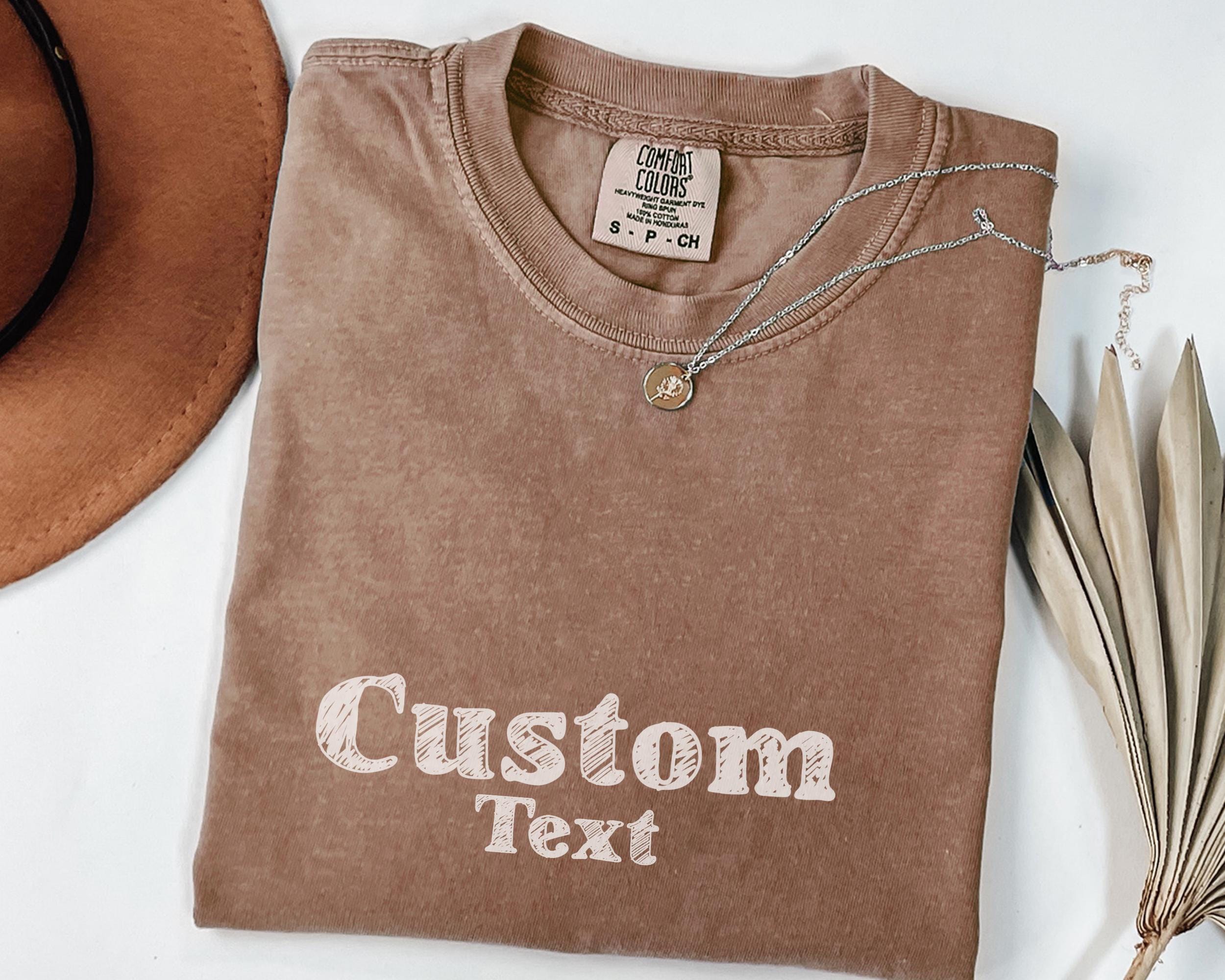 Custom Comfort Colors Boxy Tee | Vintage Custom Text Shirt, Business Logo Shirt, Beach Boxy Tee, Custom Y2K Shirt, Custom Cropped, Matching