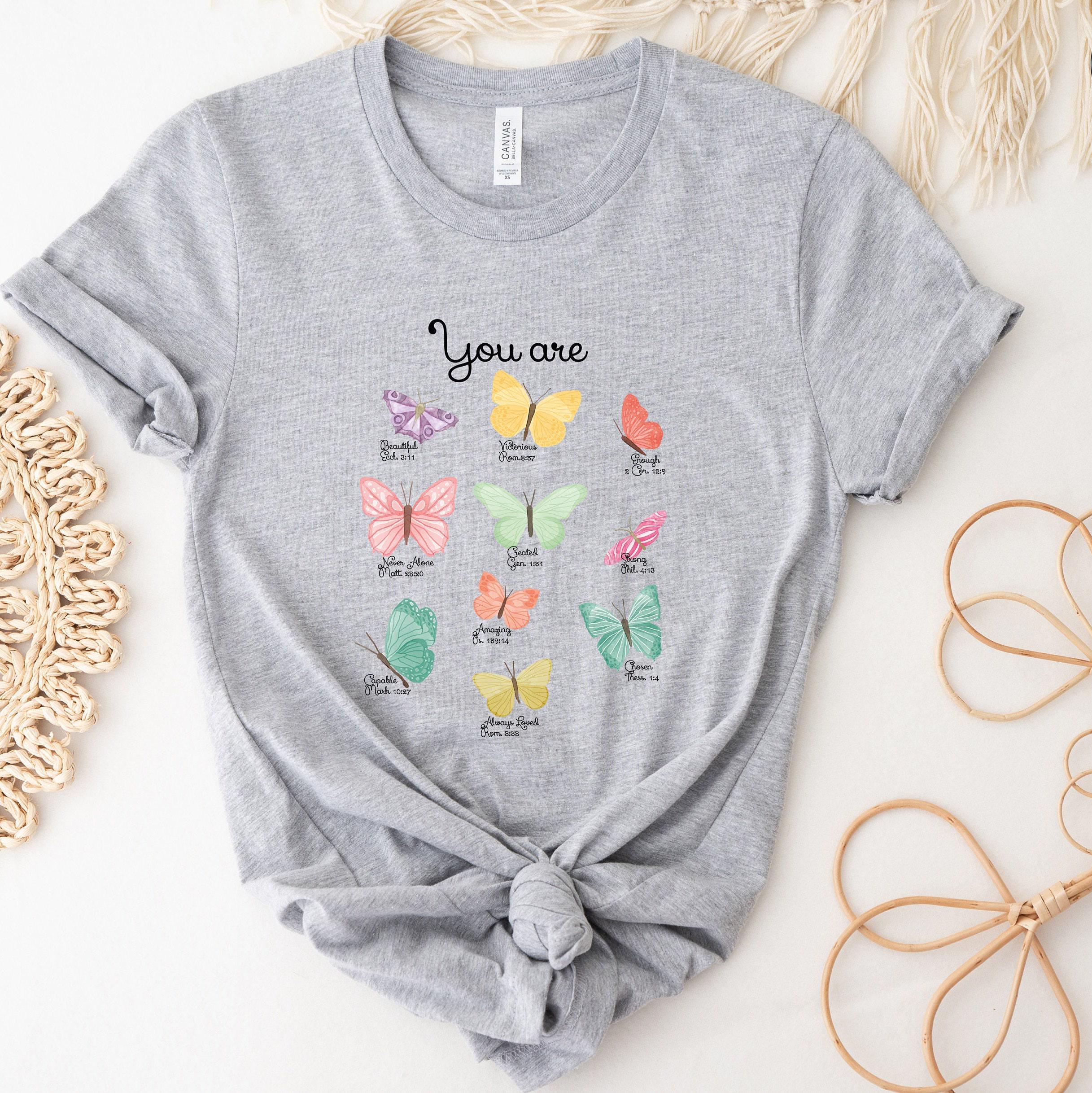 Butterfly Bible Verse Shirt | Religious Gifts For Women, Religious Gift, Christian Sweatshirt, Scripture Quotes, Pray Sw