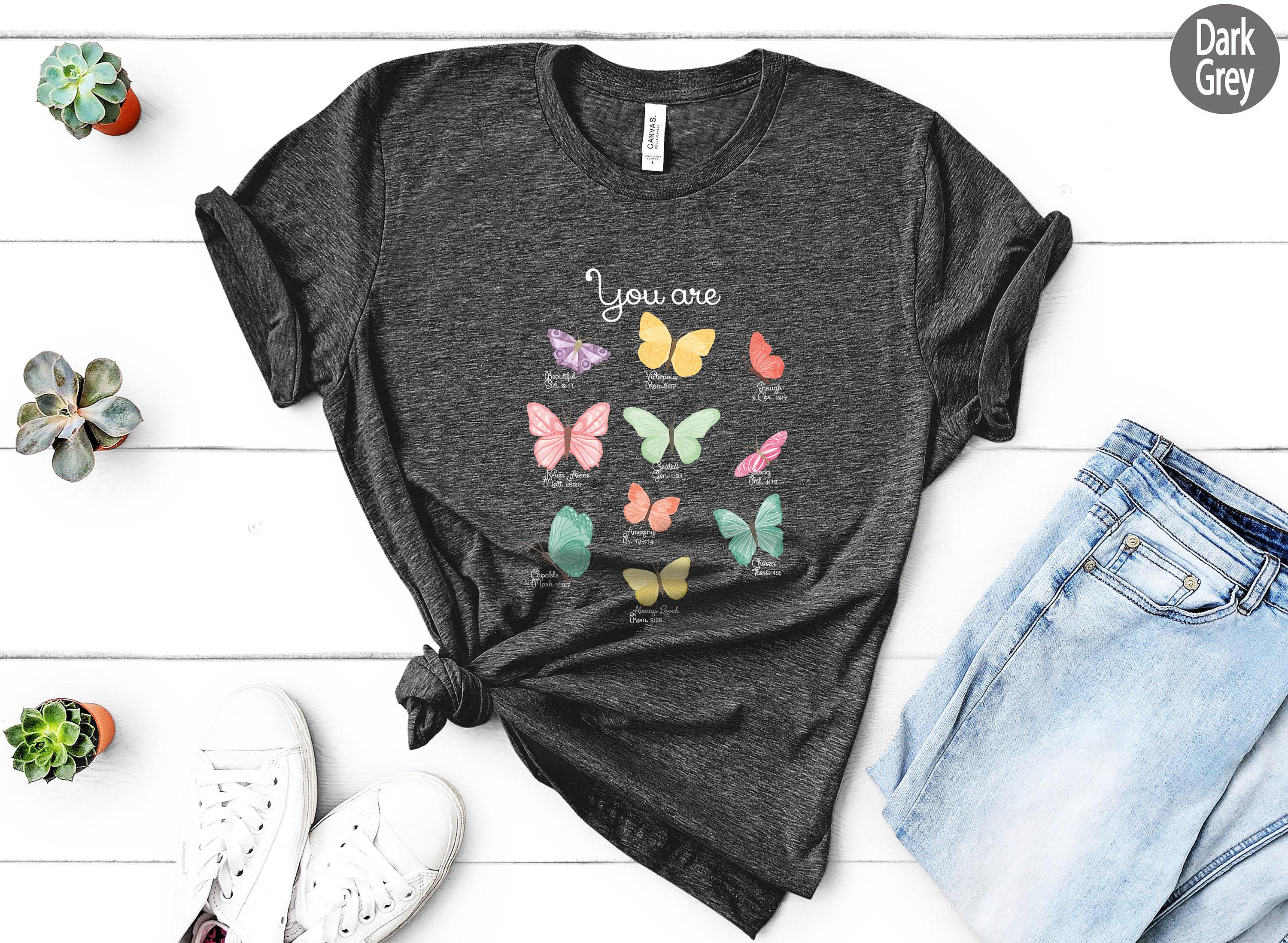 Butterfly Bible Verse Shirt | Religious Gifts For Women, Religious Gift, Christian Sweatshirt, Scripture Quotes, Pray Sweatshirt