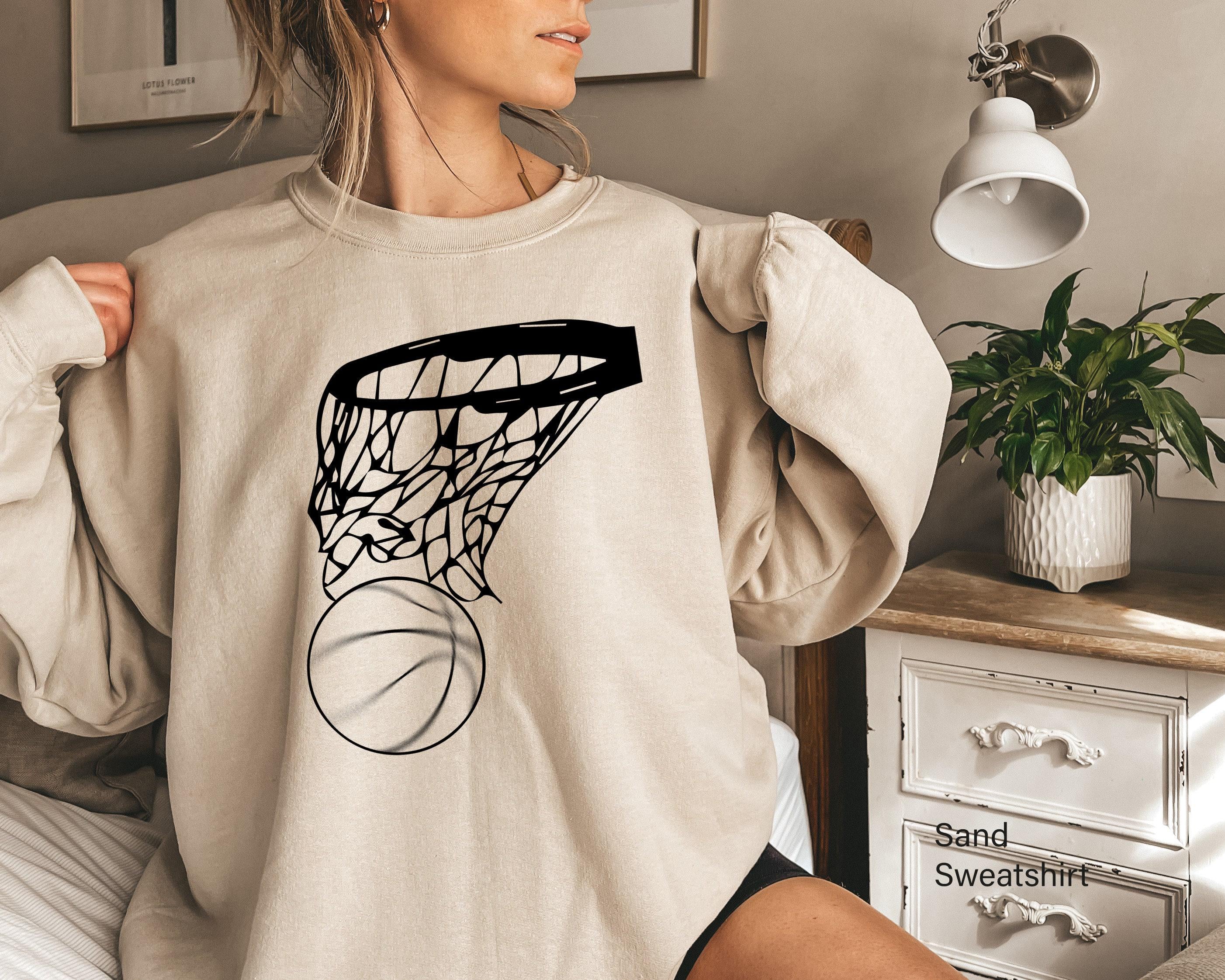 Aesthetic Basketball Sweatshirt | Women's Basketball Shirt, Gift For Sport Mom, Gifts For Basketball, Basketball Lover Tee, Game Day Shirt