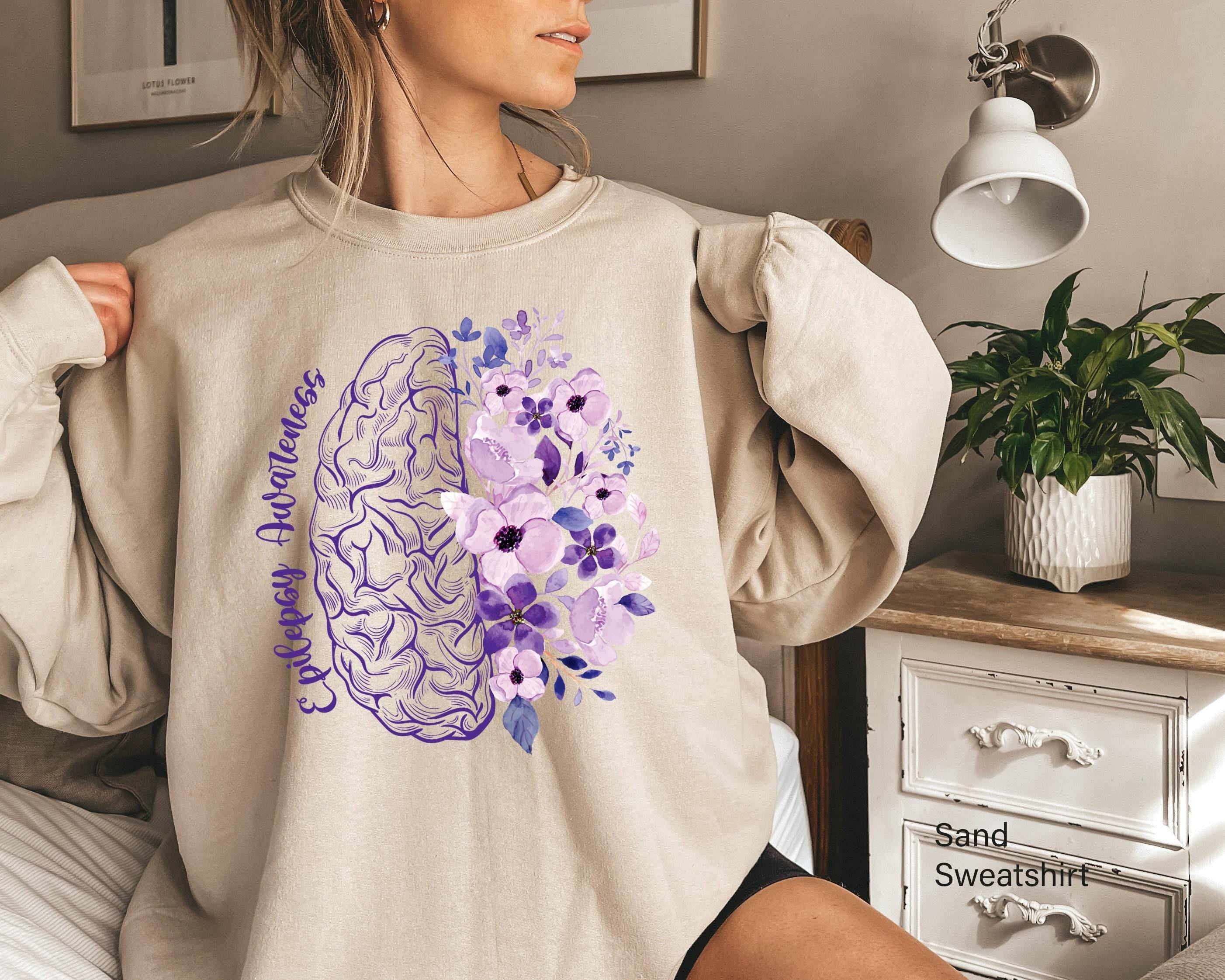 Epilepsy Awareness Shirt | Mental Health Sweatshirt, Epilepsy Mom Gift, We Wear Purple Tee, Purple Ribbon Tee, Epilepsy Warrior Tee, Fighter