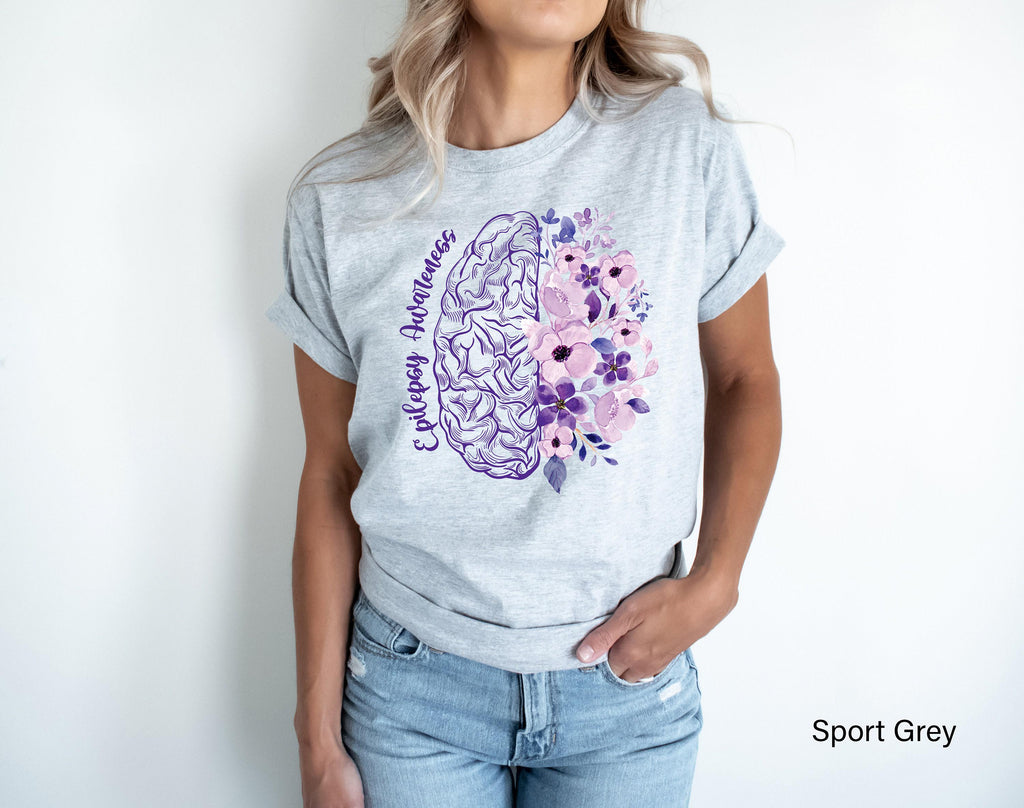 Epilepsy Awareness Shirt | Mental Health Sweatshirt, Epilepsy Mom Gift, We Wear Purple Tee, Purple Ribbon Tee, Epilepsy Warrior Tee, Fighter