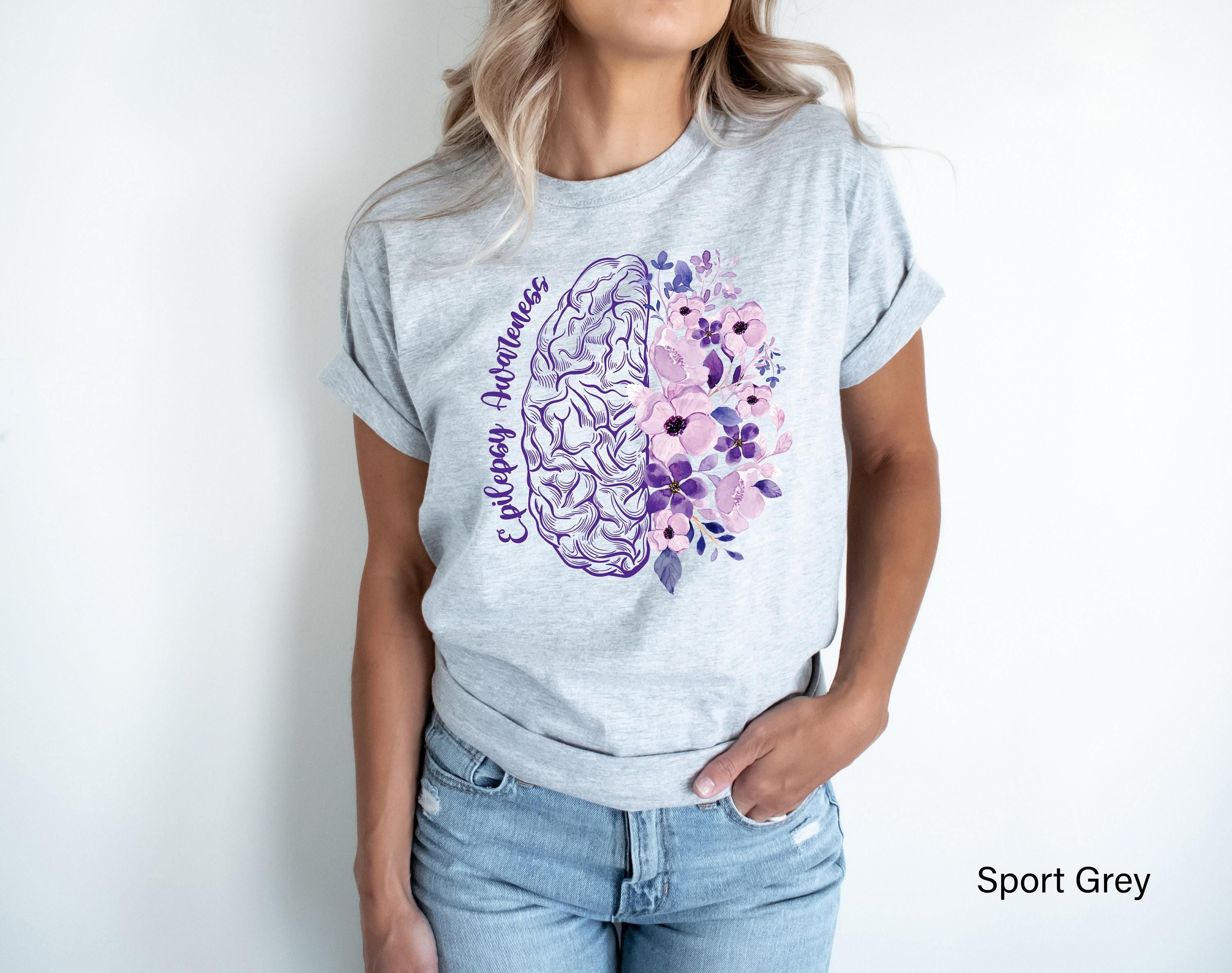 Epilepsy Awareness Shirt | Mental Health Sweatshirt, Epilepsy Mom Gift, We Wear Purple Tee, Purple Ribbon Tee, Epilepsy Warrior Tee, Fighter
