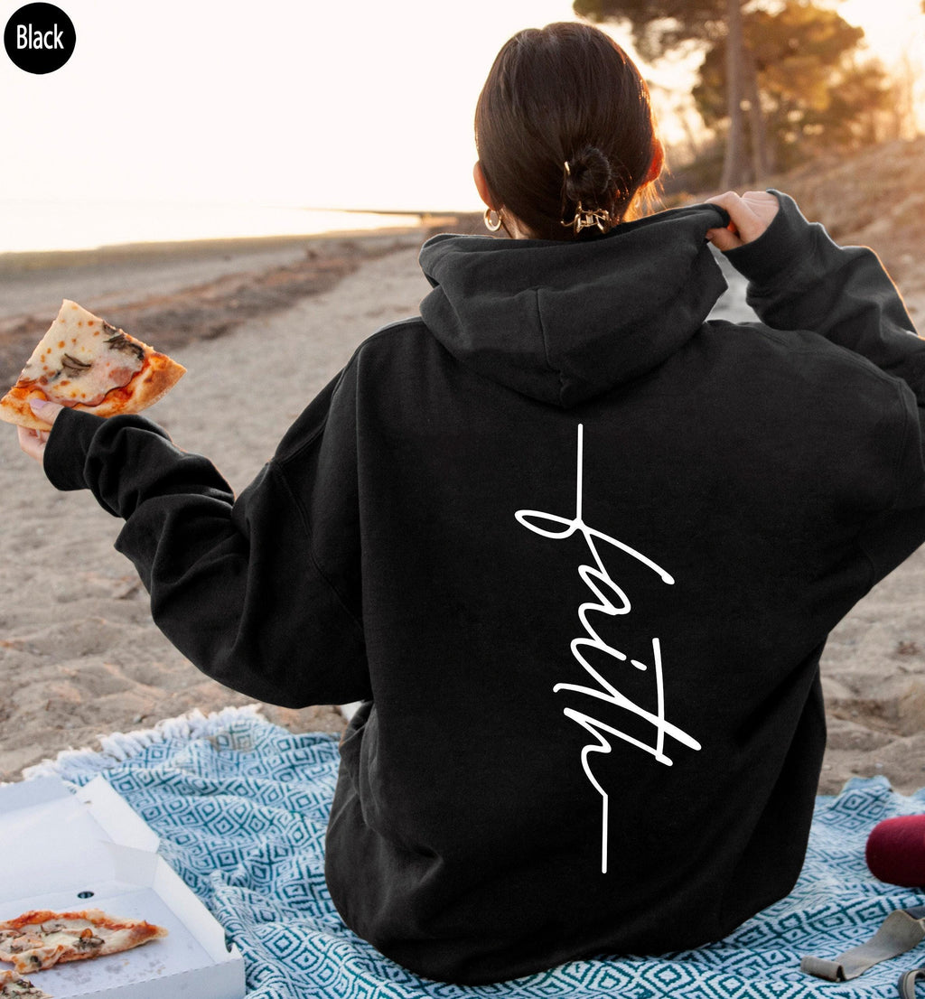 Upright Printed Faith Shirt | Aesthetic Christian Sweatshirt, Back Print Hoodie, Religious Shirts, Bible Verse Shirt, Faith Tshirt