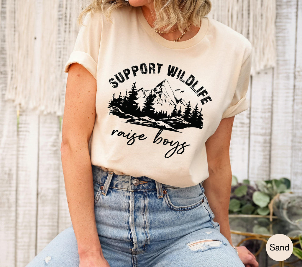 Support Wildlife Raise Boys Sweatshirt | Cute Gift for Newly Mom, Mothers Day Gift, Gift Ideas For Mom, Gift For Mother, Mom To Be Shirt