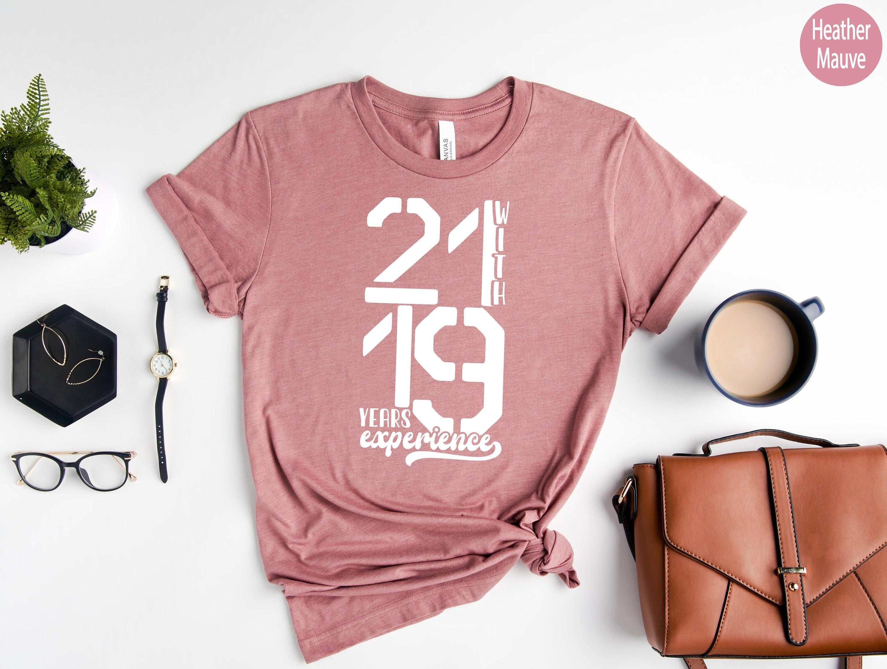 40th Birthday Shirt | 21 Years With 19 Years Hoodie, Bday Gifts For Her, Birthday Gift Ideas, Happy Birthday Gift, Uniqu