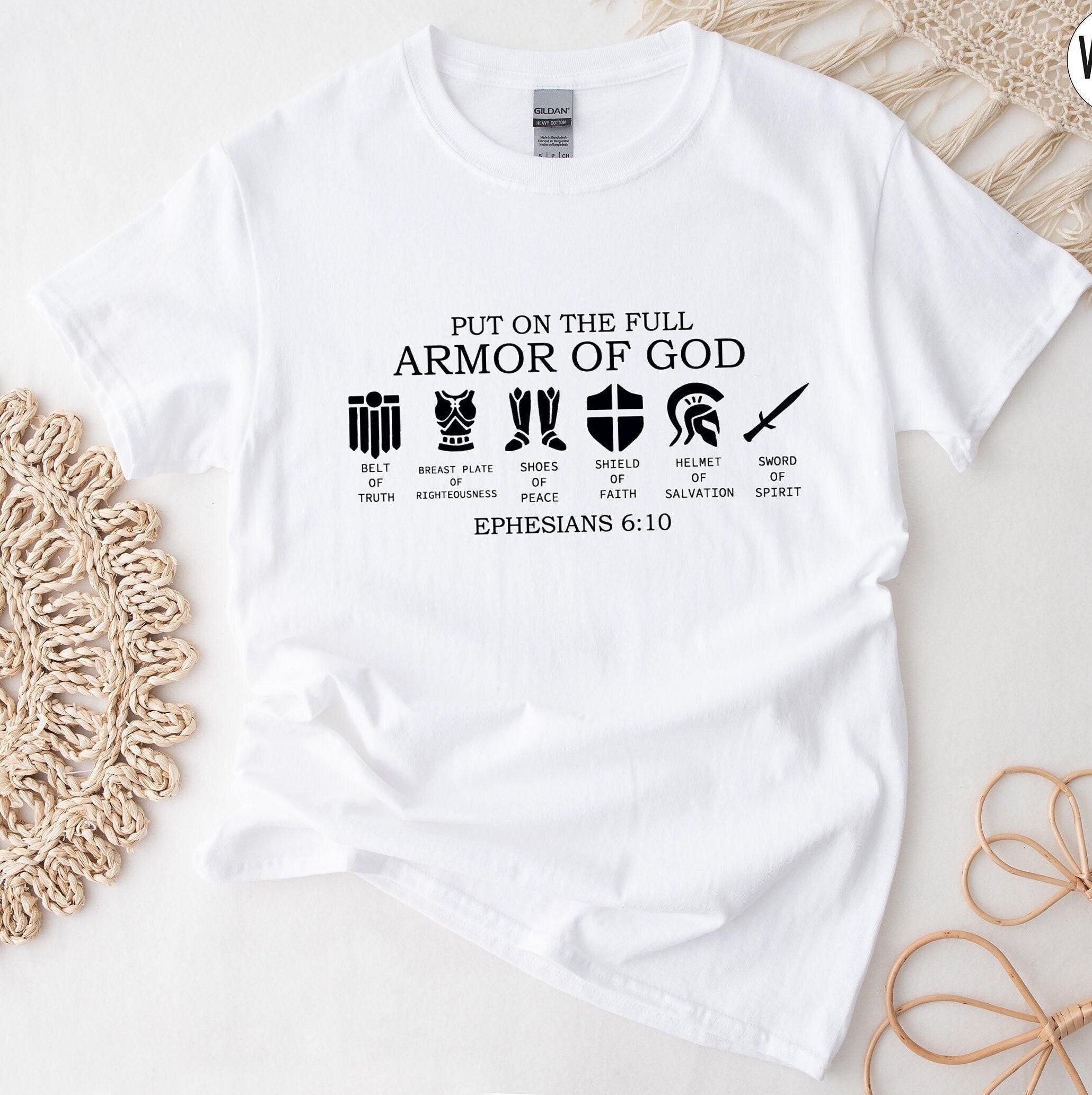 Put on The Full Armor of God Shirt, Christian Shirts, Religious Gifts For Women, Bible Verse Shirt, Christian Gifts, Cat