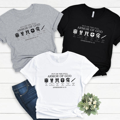 Put on The Full Armor of God Shirt, Christian Shirts, Religious Gifts For Women, Bible Verse Shirt, Christian Gifts, Catholic Shirt