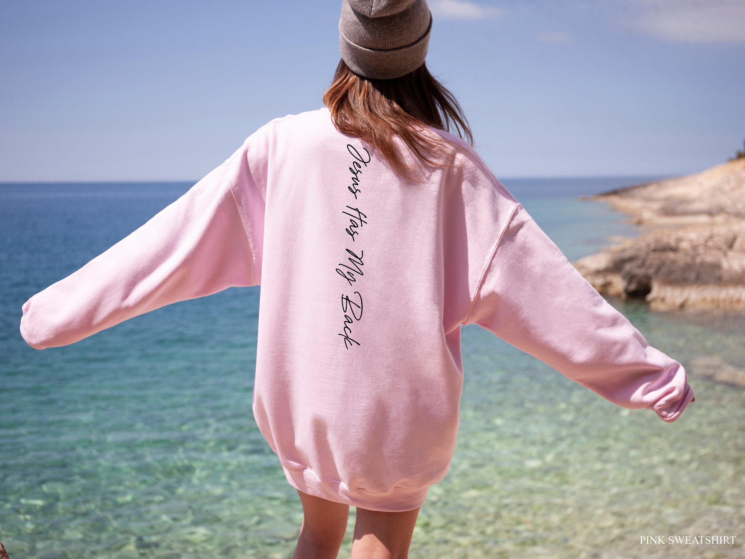 Jesus Has My Back Sweatshirt | Aesthetic Christian Shirt, Religious Gifts, Catholic Gifts, Spiritual Gifts, Bible Verse 