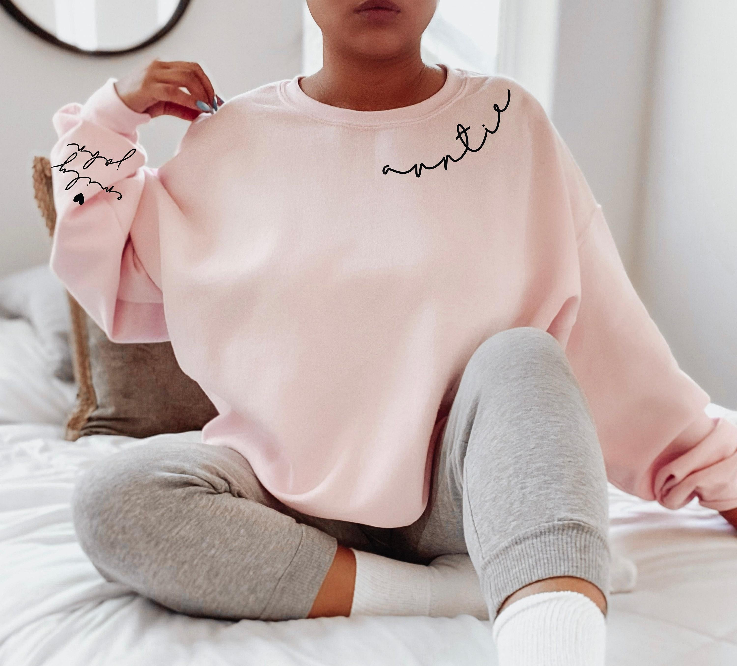 Custom Auntie Tshirt with Niece and Nephew Names, Personalized Auntie Shirt, Custom Aunt Shirt, Trendy Auntie Gifts, Aunt Gifts, K