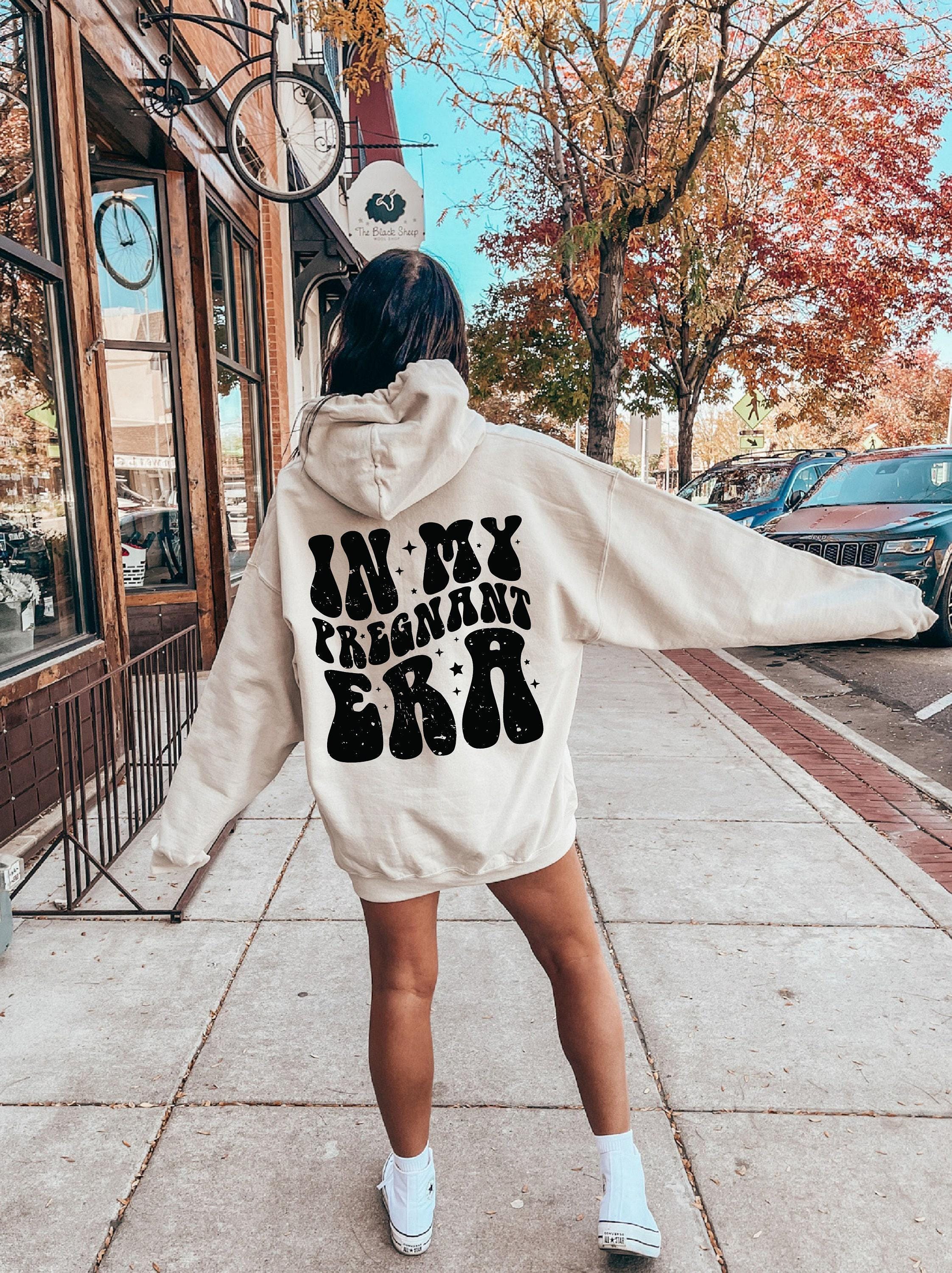 In My Pregnant Era Hoodie, Pregnancy Shirt For Mom, Baby Announcement Sweatshirt, New Mom Shirt, Pregnant Sweater, Gift 
