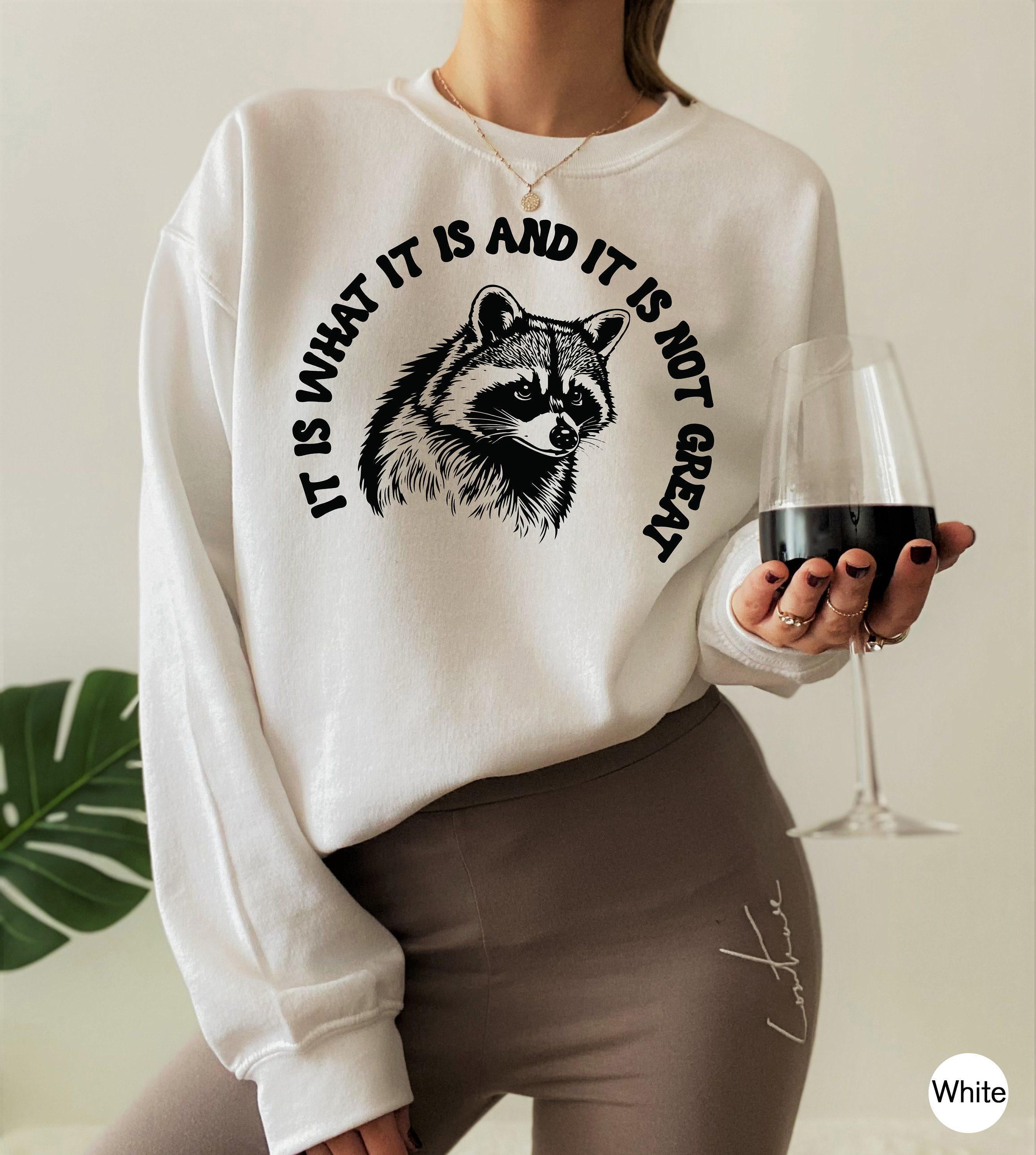 Aesthetic Preppy Shirt | It Is What It Is And It Is Not Great Shirt, Raccoon Meme T Shirt, Quote Shirts, Mood Gifts, Funny Mood Shirt