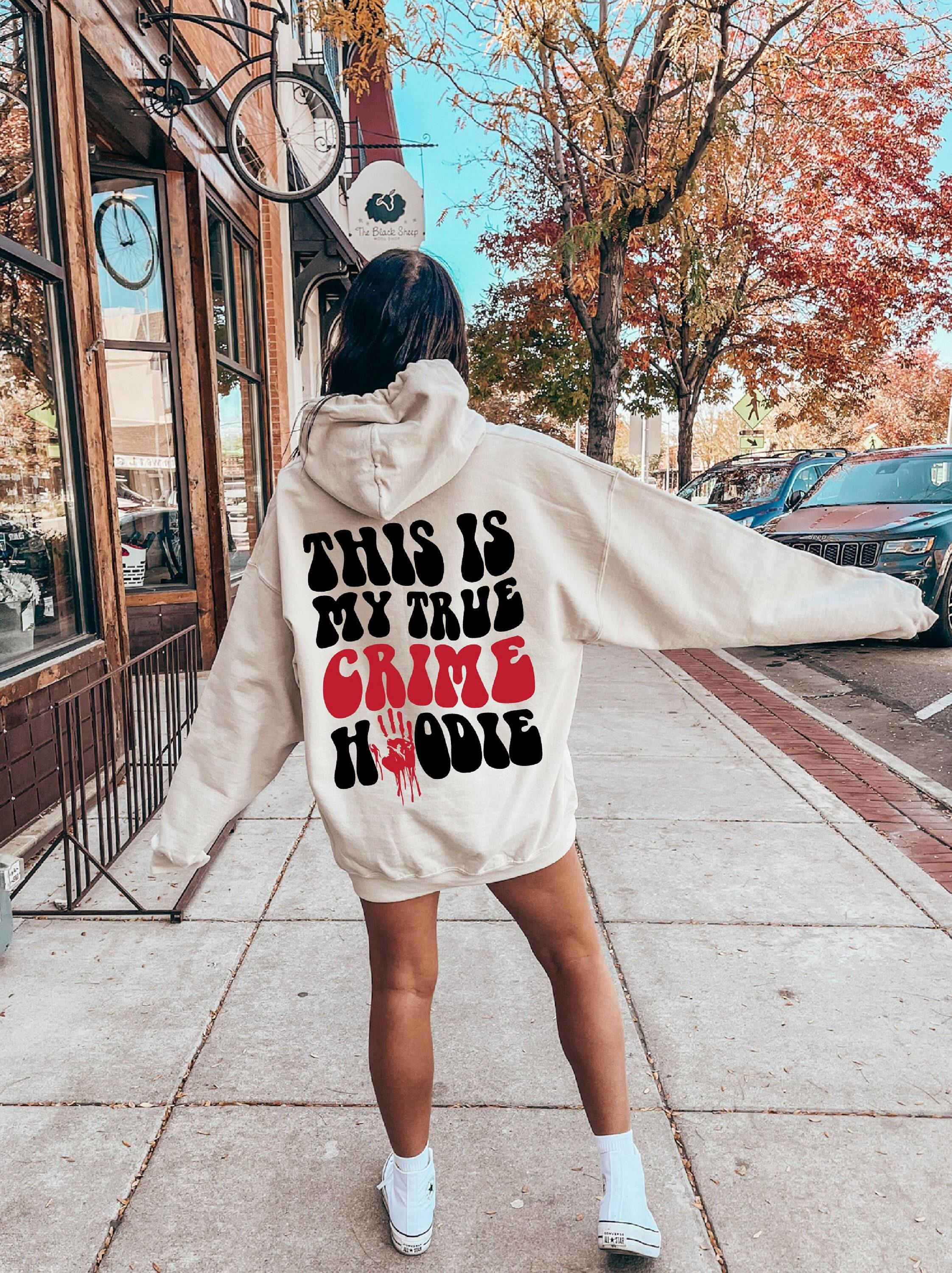 This Is My True Crime Hoodie | Halloween Sweatshirt, Spooky Season Shirt, Criminal Shirt, Trendy Crime TV Series Shirt, 