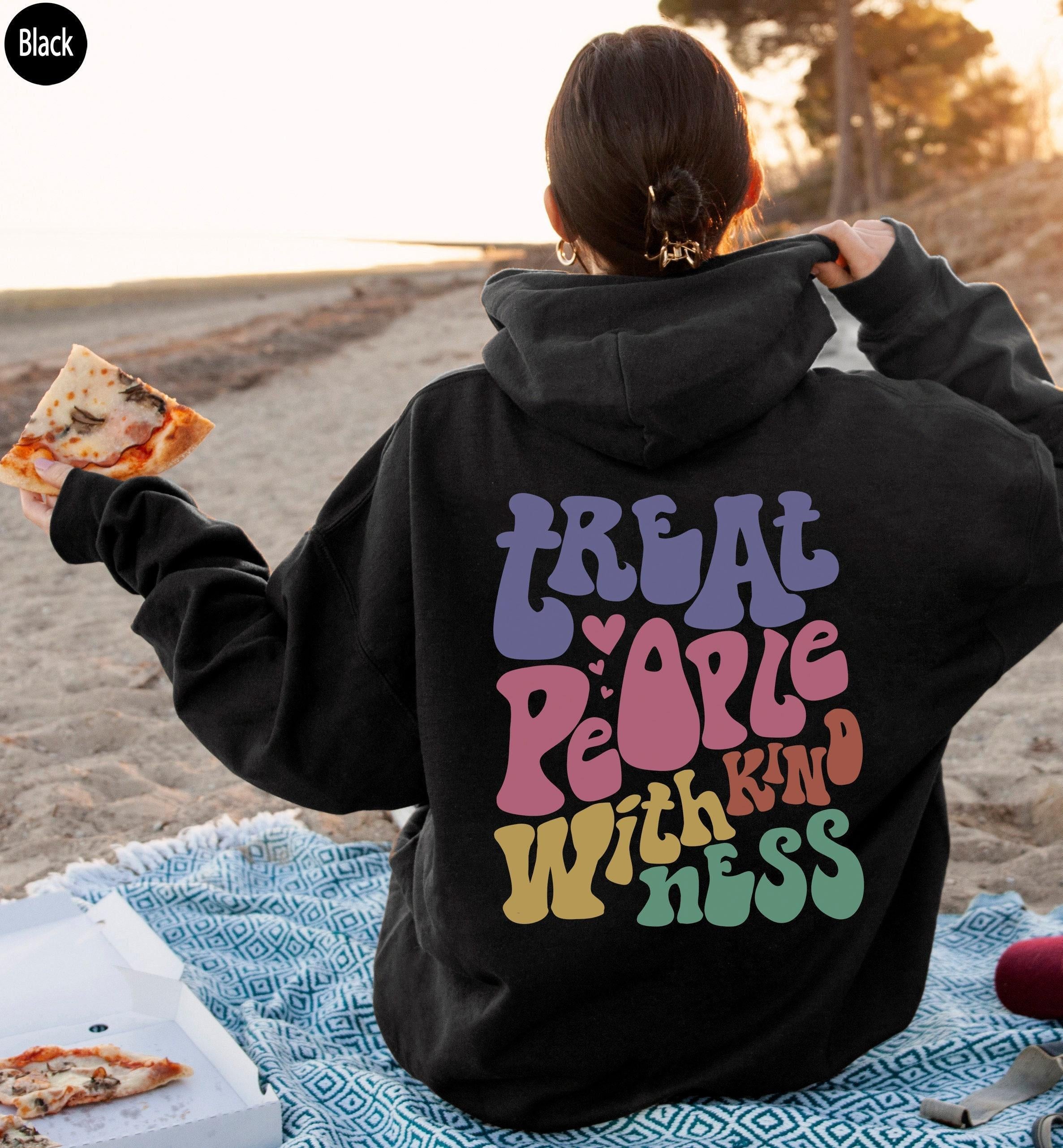 Treat People With Kindness Sweatshirt | Be Kind Shirt, Aesthetic Sweatshirt, Cute Mental Health Shirt, Groovy Trendy Hoodie, graphic tee