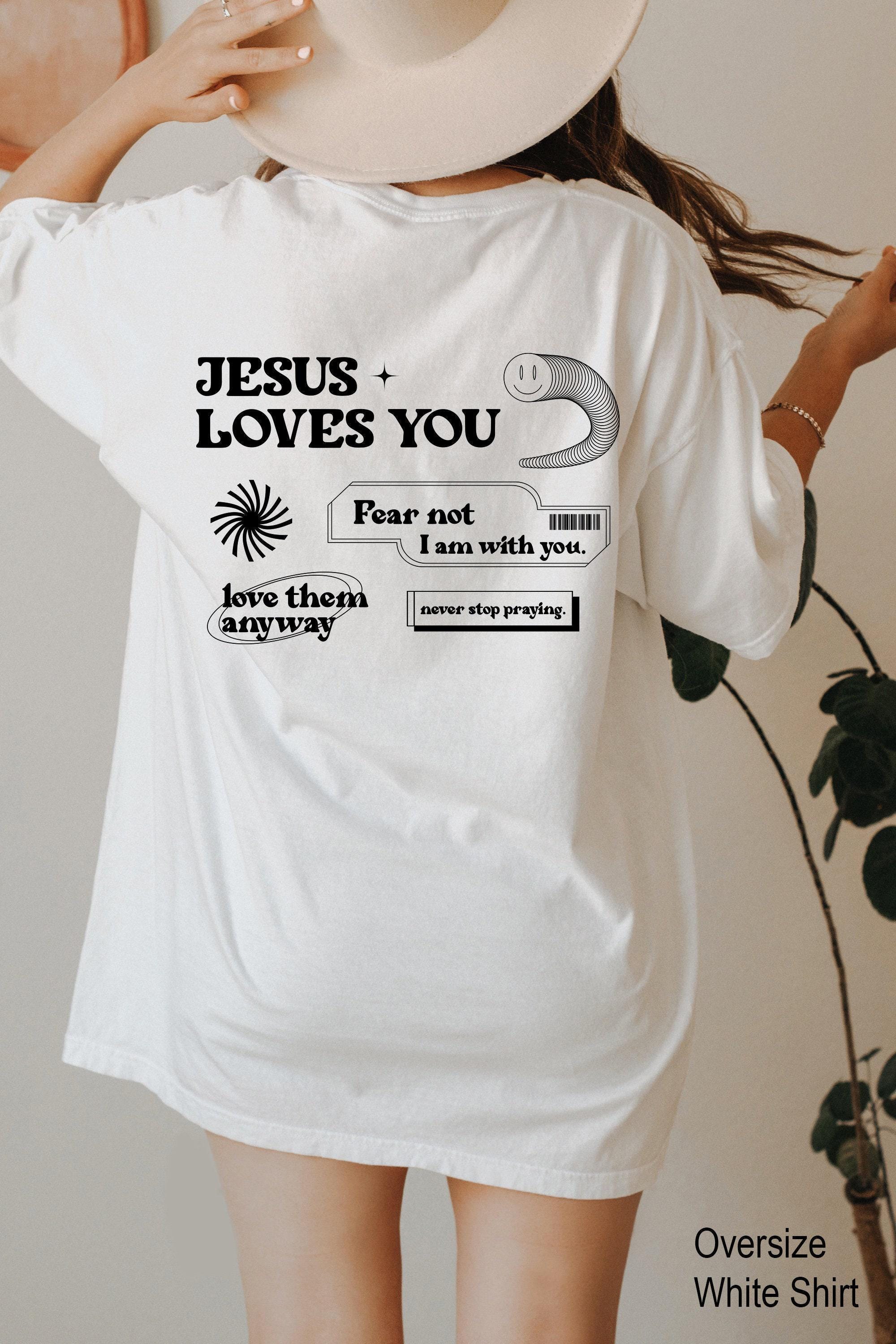 Aesthetic Christian Sweatshirt | Religious Shirt, Jesus Loves You Hoodie, Bible Verse Shirt, Jesus Apparel, Christian Gi