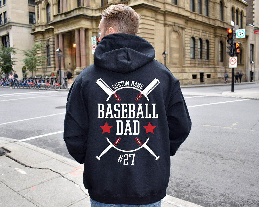 Custom Baseball Dad Shirt | Custom Baseball Jersey Sweatshirt, Personalized Father's Day Gifts, Baseball Shirt For Men, Daddy Hoodie