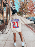 Custom name number Hoodie | Racing shirt, race shirt, Race crewneck, checkered flag shirt, personalized racing, bleached hoodies