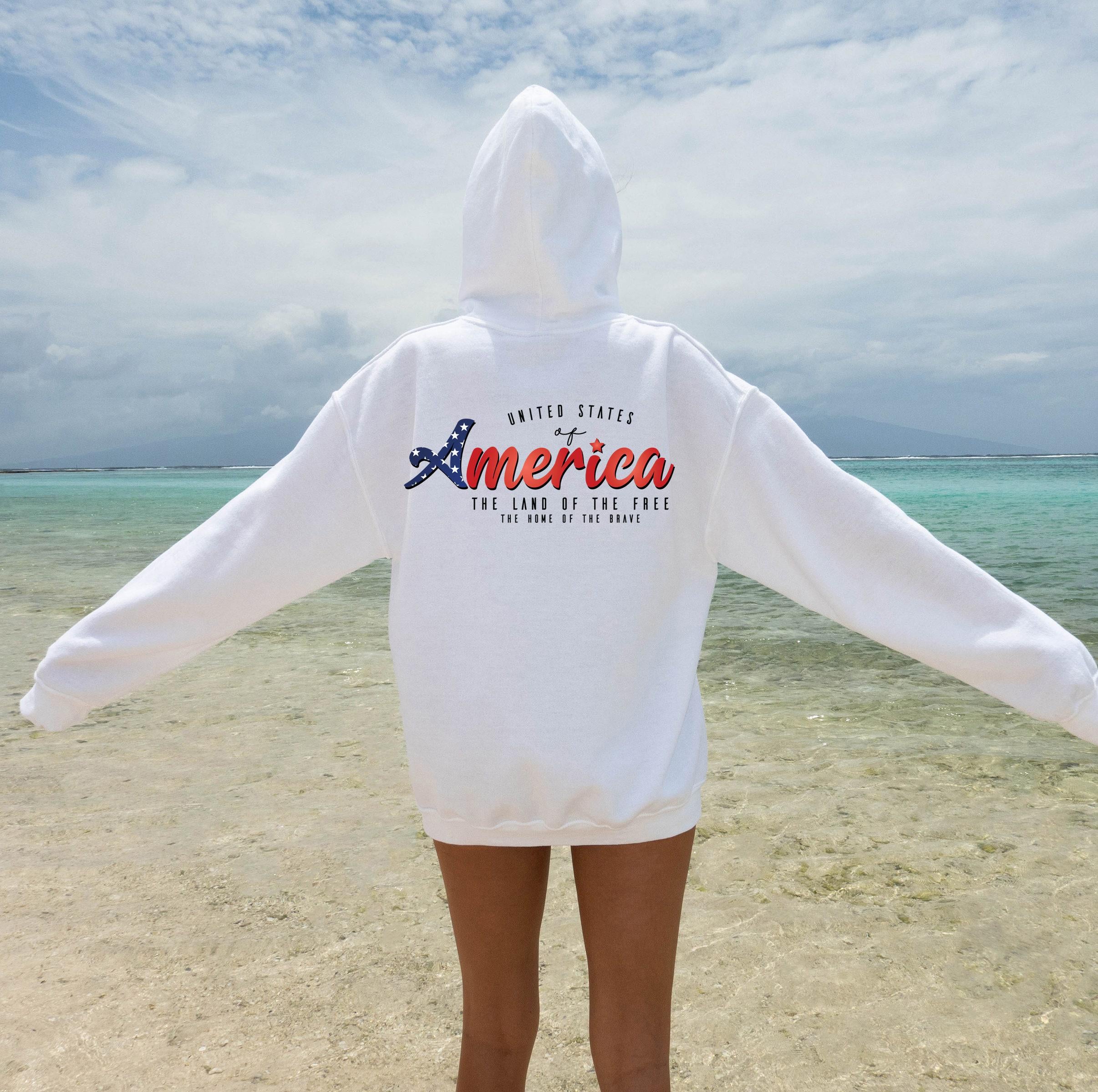 Aesthetic America Hoodie | 4th Of July Sweatshirt, Independence Day Shirt, American Flag Tshirt, Patriotic Shirt, USA Fl