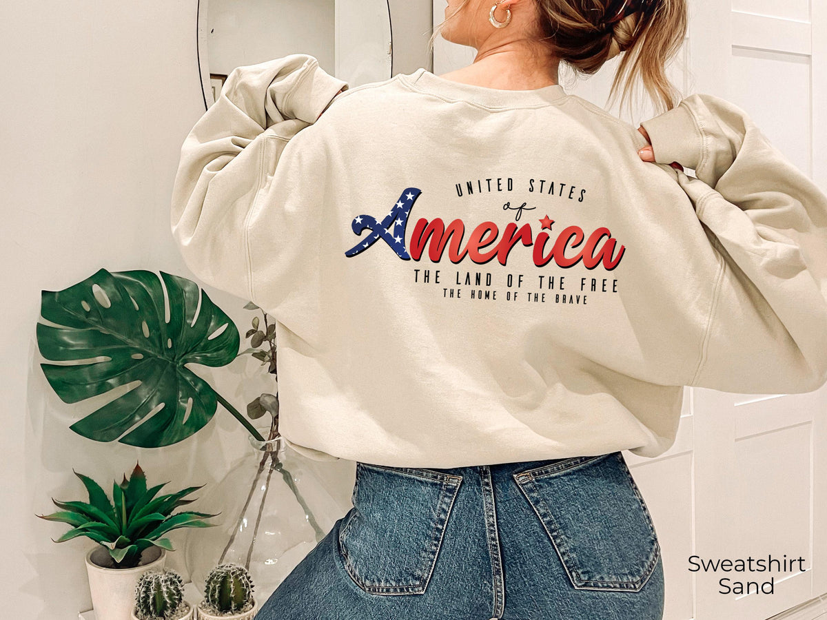 Aesthetic America Hoodie | 4th Of July Sweatshirt, Independence Day Shirt, American Flag Tshirt, Patriotic Shirt, USA Fl