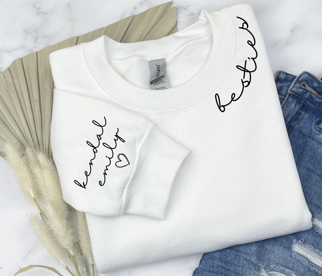 Custom friends Sweatshirt | custom sweatshirt, best friend hoodie, custom bestie hoodie, birthday gift bff, plus size clothing