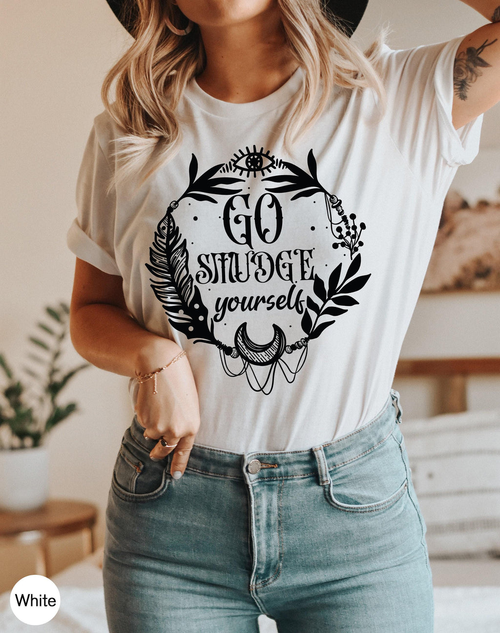 Go Smudge Yourself Sweatshirt | Sage Sweatshirt, Witchy Sweatshirt, Spiritual Sweatshirt, Smudge Sweatshirt, Boho shirts, Yoga apparel