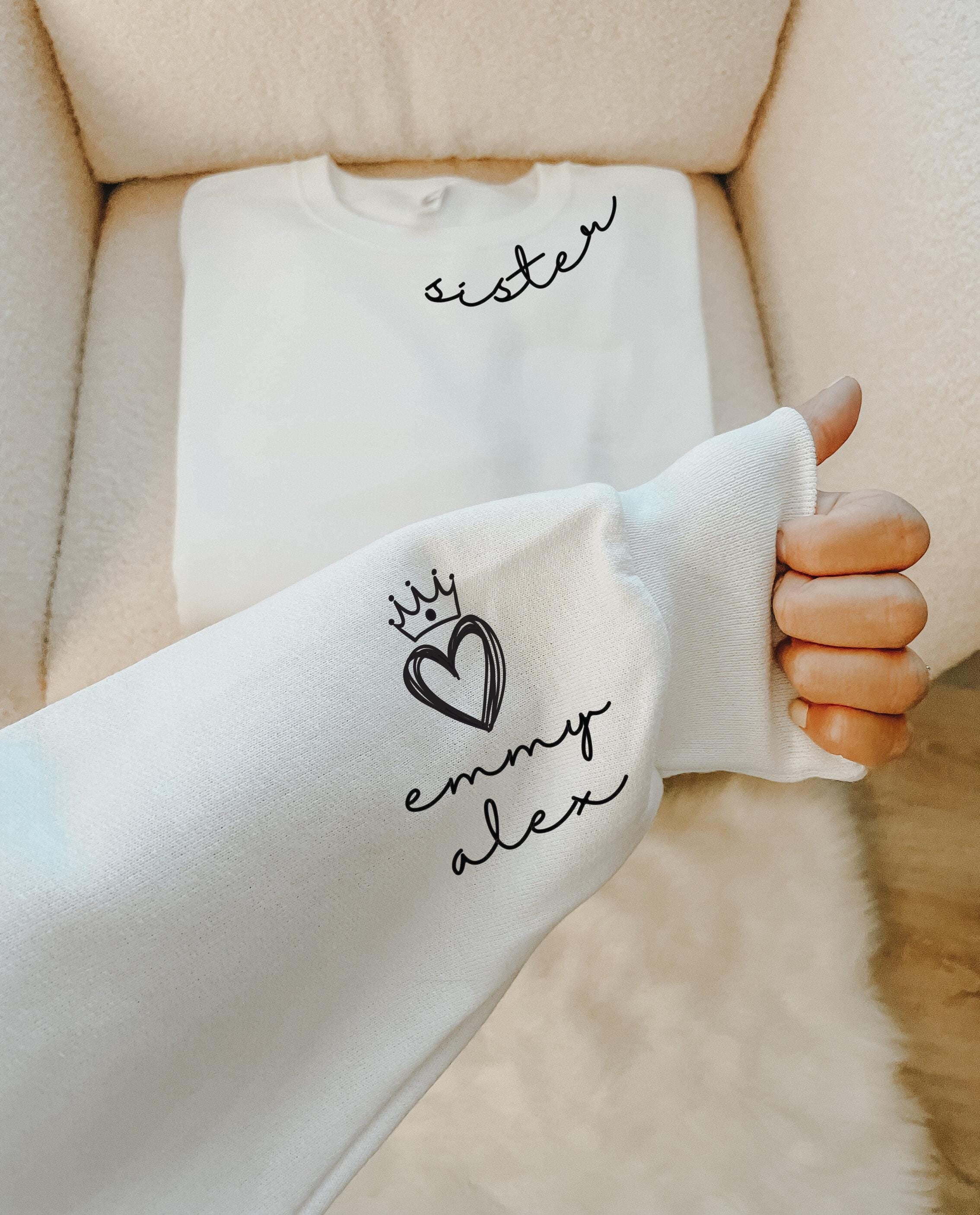 Custom sister Sweatshirt | gift for sister, sisters shirt, sister gift, sister sweater, best sisters shirt, best friend tee