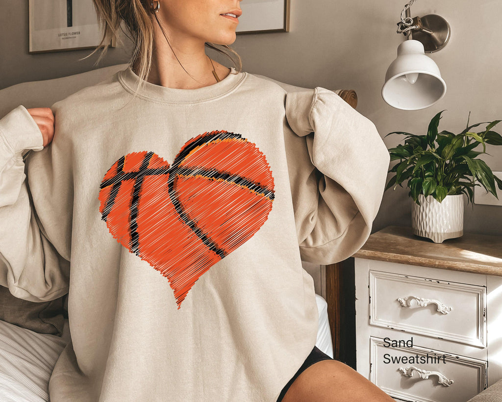 Cute Basketball Graphic Shirt, Women's Basketball Sweatshirt, Basketball Player Gifts, Basketball Mom Hoodie, Basketball Coach Gifts