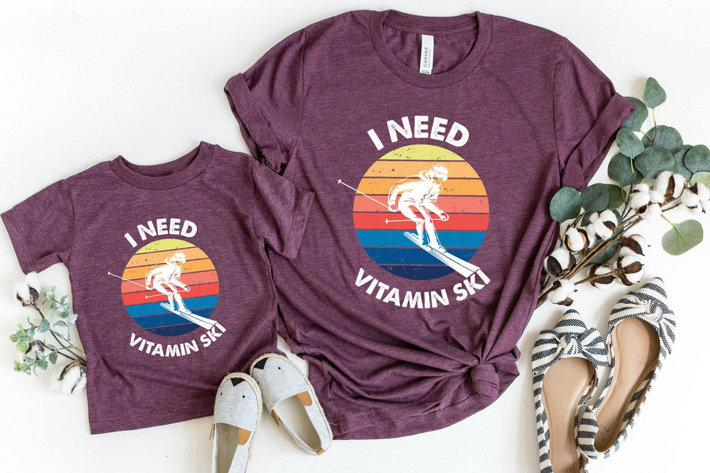 I Need Vitamin Ski Sweatshirt, Skiing Shirt, Skier Hoodie, Winter Vacation T shirt, Skiing Trip Tshirt, Trendy Gifts For Skiers