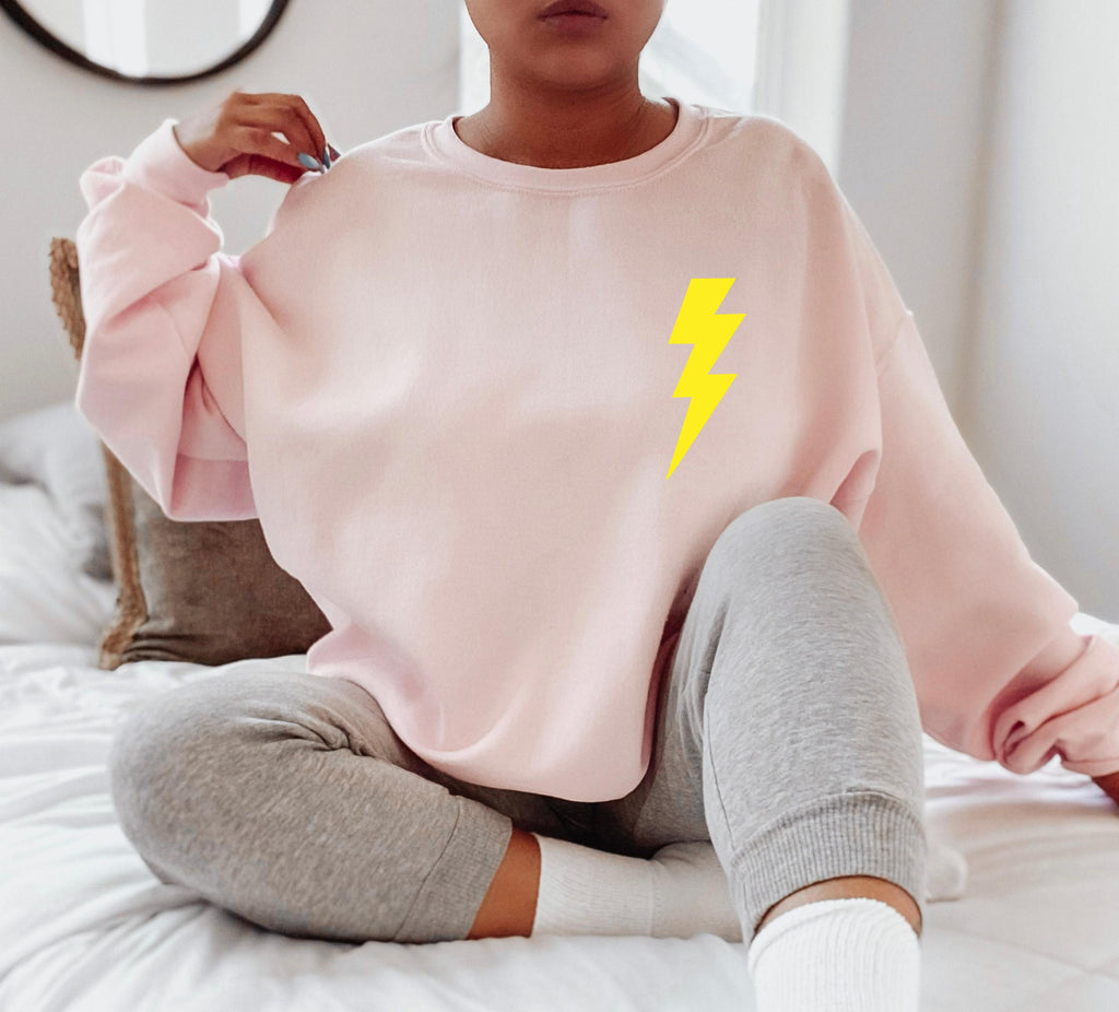 Leopard Lightning Bolt Shirt, Women's Aesthetic Sweatshirt, Trendy Hoodie For Teens, Cute Graphic Tees, Girl's Trendy Gift for Friend