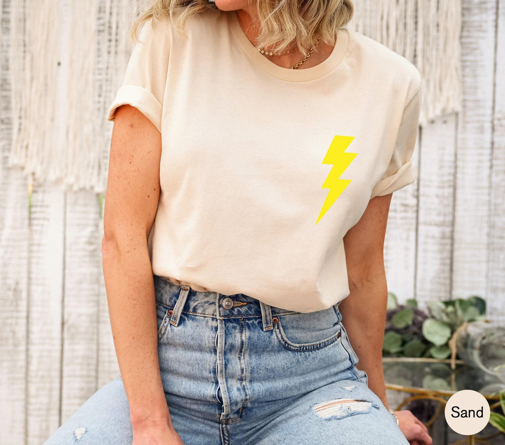 Leopard Lightning Bolt Shirt, Women's Aesthetic Sweatshirt, Trendy Hoodie For Teens, Cute Graphic Tees, Girl's Trendy Gift for Friend