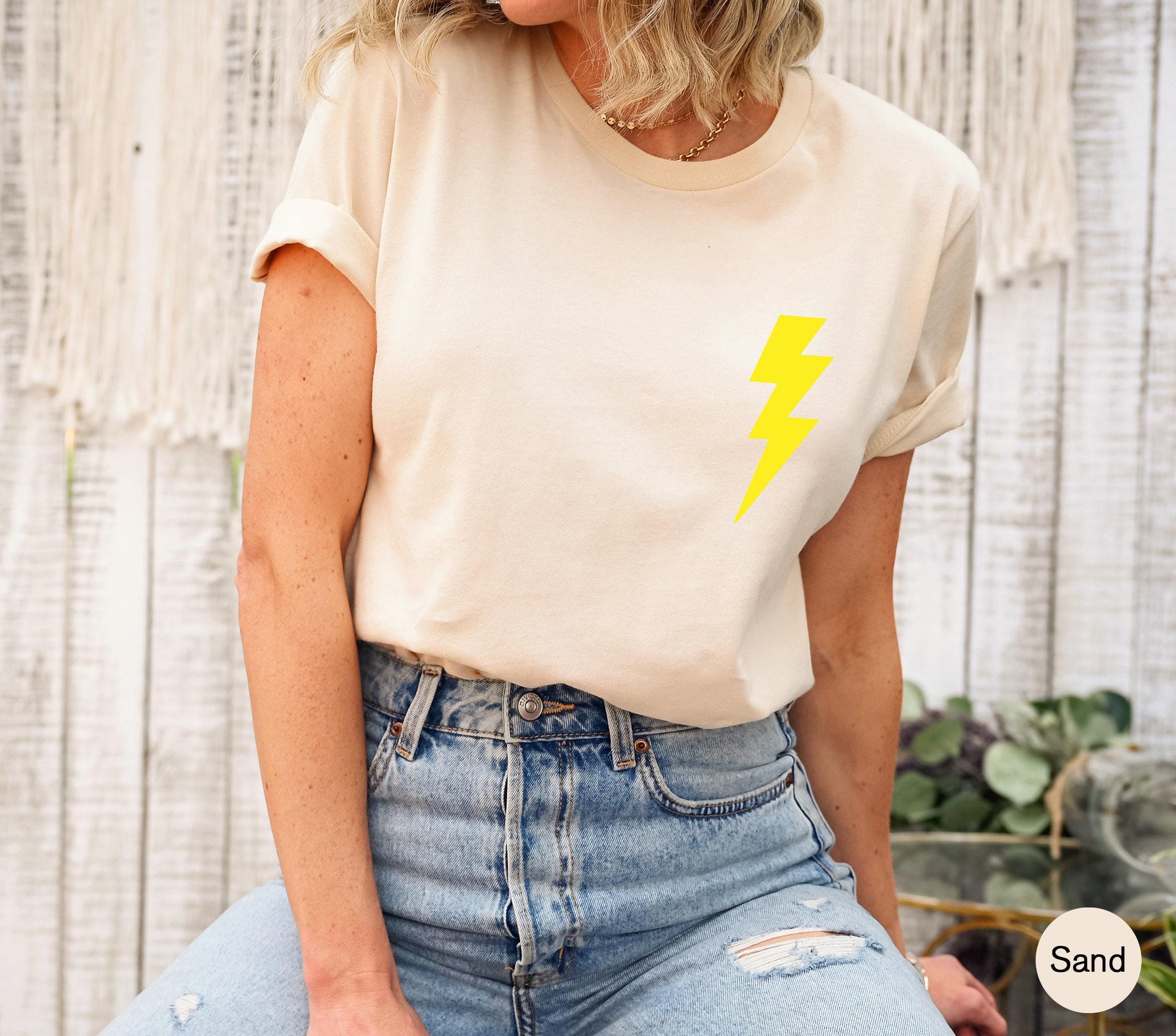 Leopard Lightning Bolt Shirt, Women's Aesthetic Sweatshirt, Trendy Hoodie For Teens, Cute Graphic Tees, Girl's Trendy Gift for Friend
