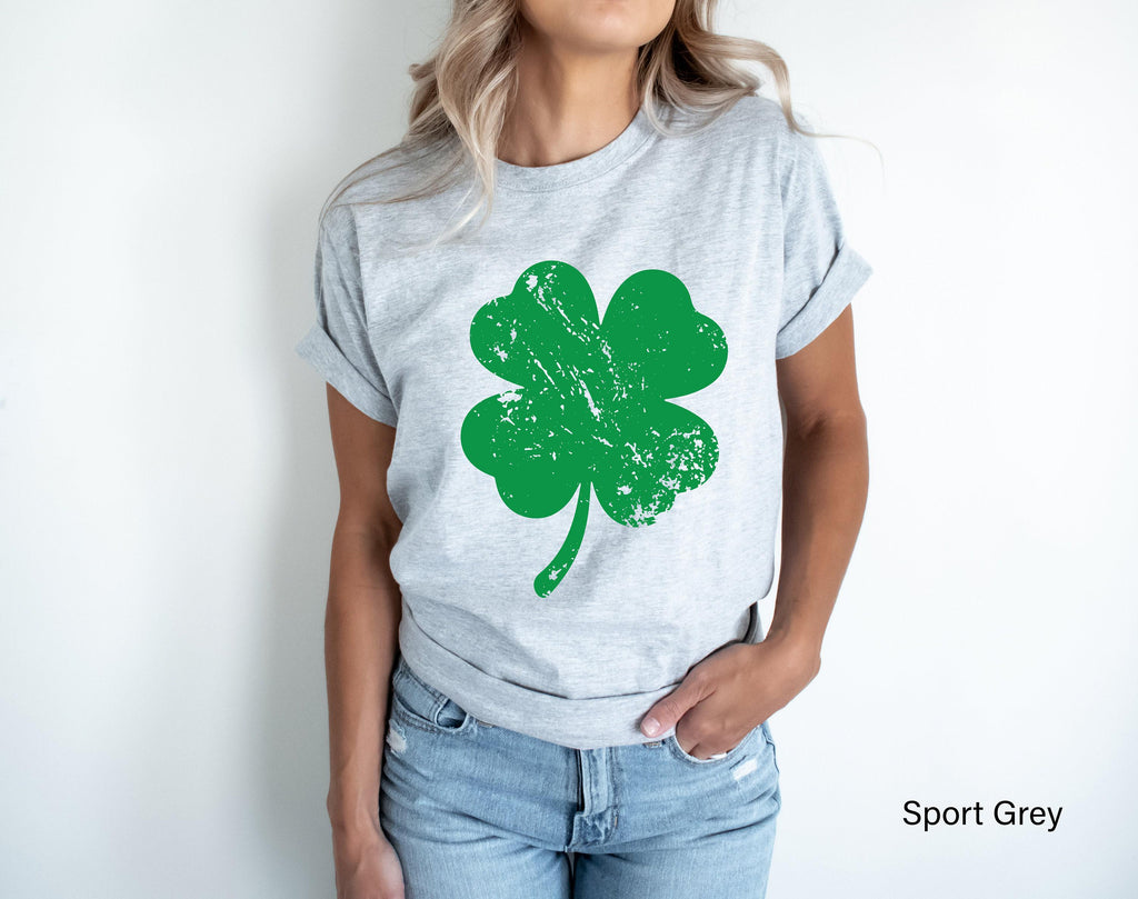 St. Patrick's Day Shirt, Lucky Four Leaf Clover Sweatshirt, Shamrock Shirt, Slainte Tshirt, Retro Gifts for Beer Lover