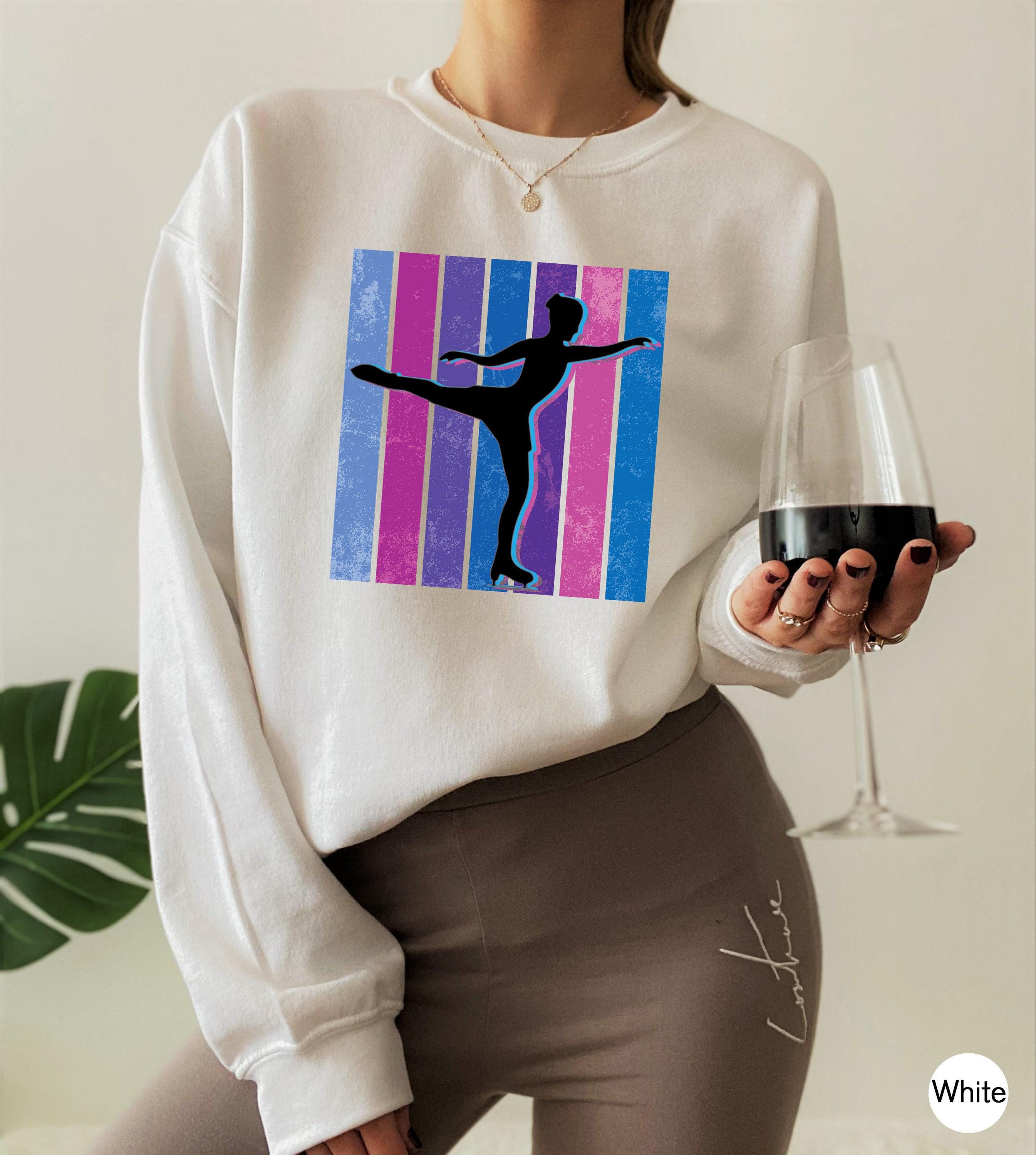 Aesthetic Ice Skating Sweatshirt, Women's Figure Skating Shirt, Figure Skater Hoodie, Cute Ice Skating Gifts, Skating Gr