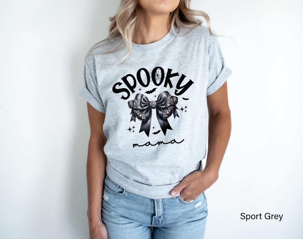 Spooky Mama T-Shirt, Spooky Season Sweatshirts For Woman, Cute Halloween Aesthetic Shirts, Fall Hoodie, Trendy Creepy Season Gifts, E8324,