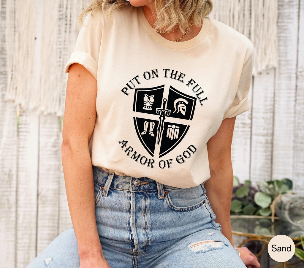 Put On The Full Armor Of God Sweatshirt | Ephesians 6 Shirt, Christian Hoodie, Bible Verse Tee, Faith Sweatshirt, Religious Gift