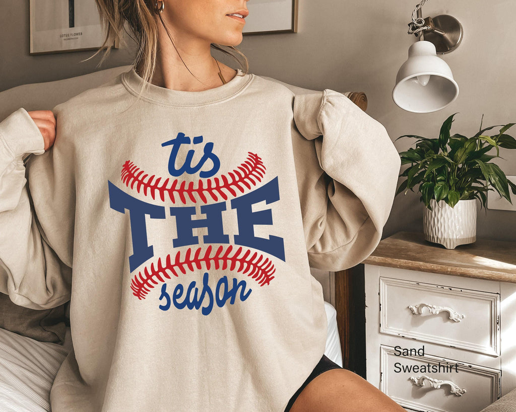 Baseball Mom Sweatshirt | Tis The Season Tee, Baseball Mama Shirt, Game Day Hoodie, Retro Baseball Gift, Baseball Season Hoodie