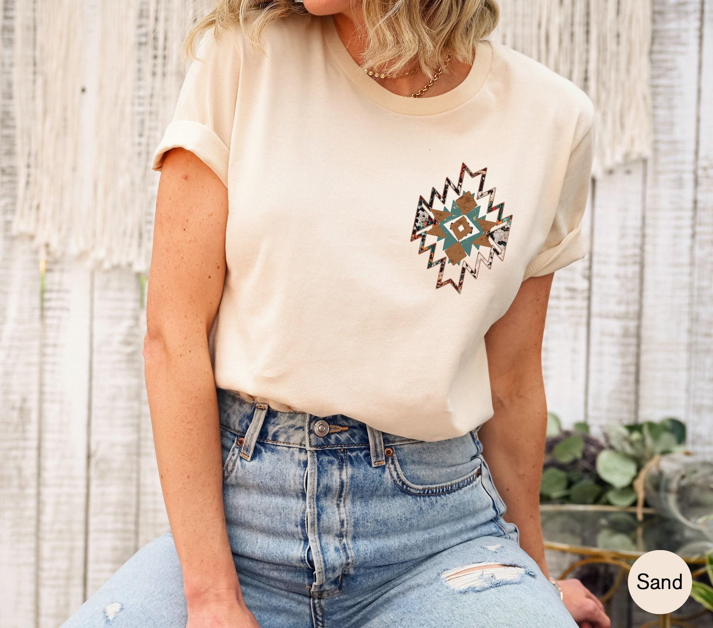 Aztec Western Shirt | Vintage Country Music Shirts, Cowgirl Sweatshirt, Western Graphic Tee, Nashville Hoodie, Farm Girl