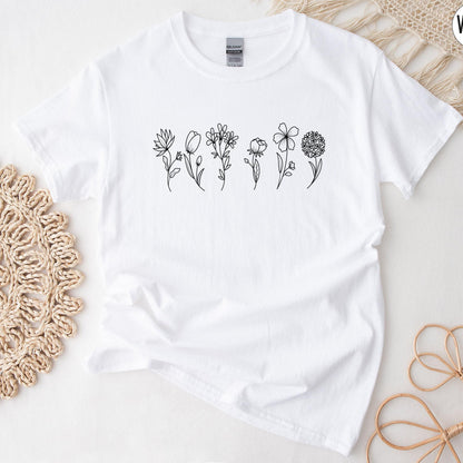 Wildflowers Sweatshirt, Plant Lady Shirt, Flowery Fall Hoodie, Succulent Plants Shirt, Plant Lady Shirt, Plant Lover Gifts For Women
