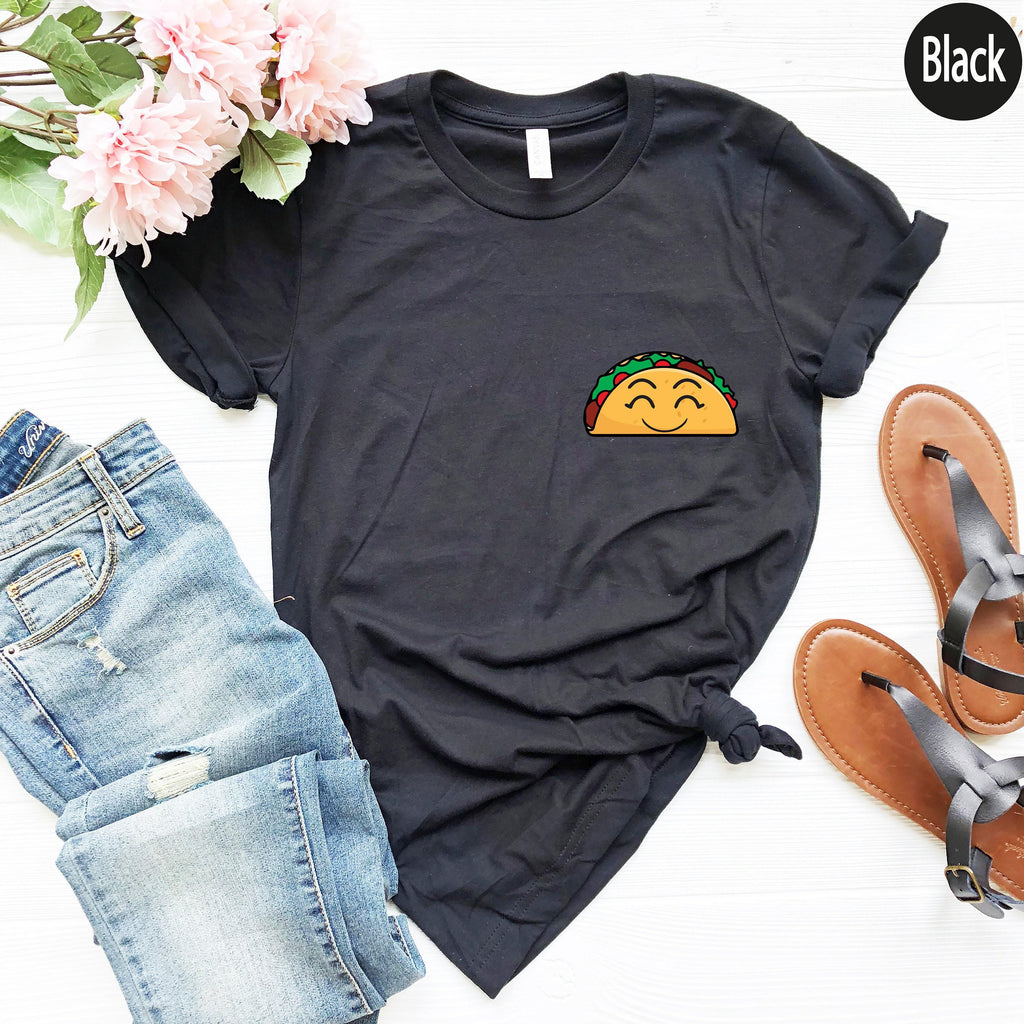 Funny Taco Shirt, Taco Pocket Sweatshirt, Valentines Gifts For Her, Foodish Shirt, Cute Gifts For Girlfriend, Trendy Hoodie For Women