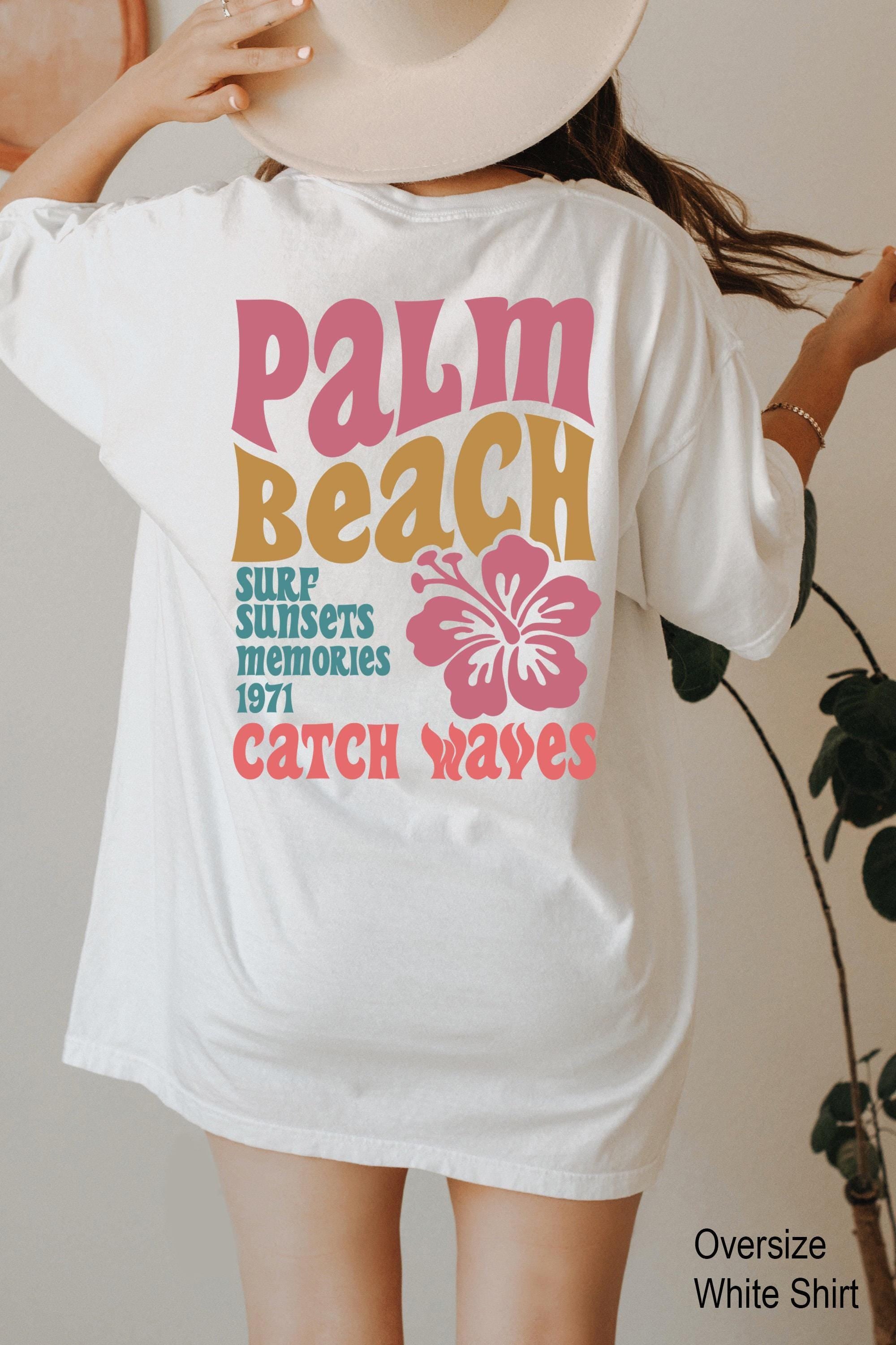 Palm Beach Shirt, Women's Aesthetic Sweatshirt, Retro Summer Tshirt, Mommy Hoodie, Surf Shirt, Coconut Girl Shirts, Girl