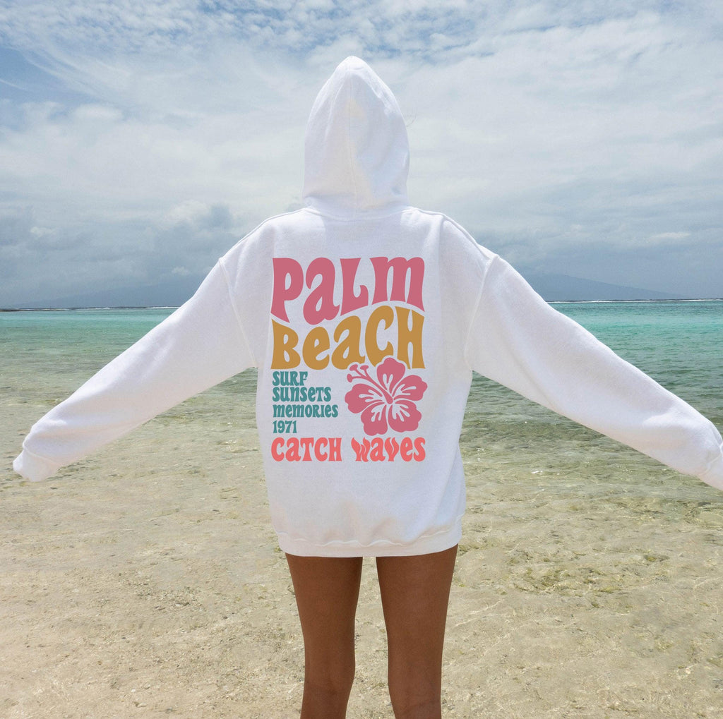 Palm Beach Shirt, Women's Aesthetic Sweatshirt, Retro Summer Tshirt, Mommy Hoodie, Surf Shirt, Coconut Girl Shirts, Girlfriend Gifts