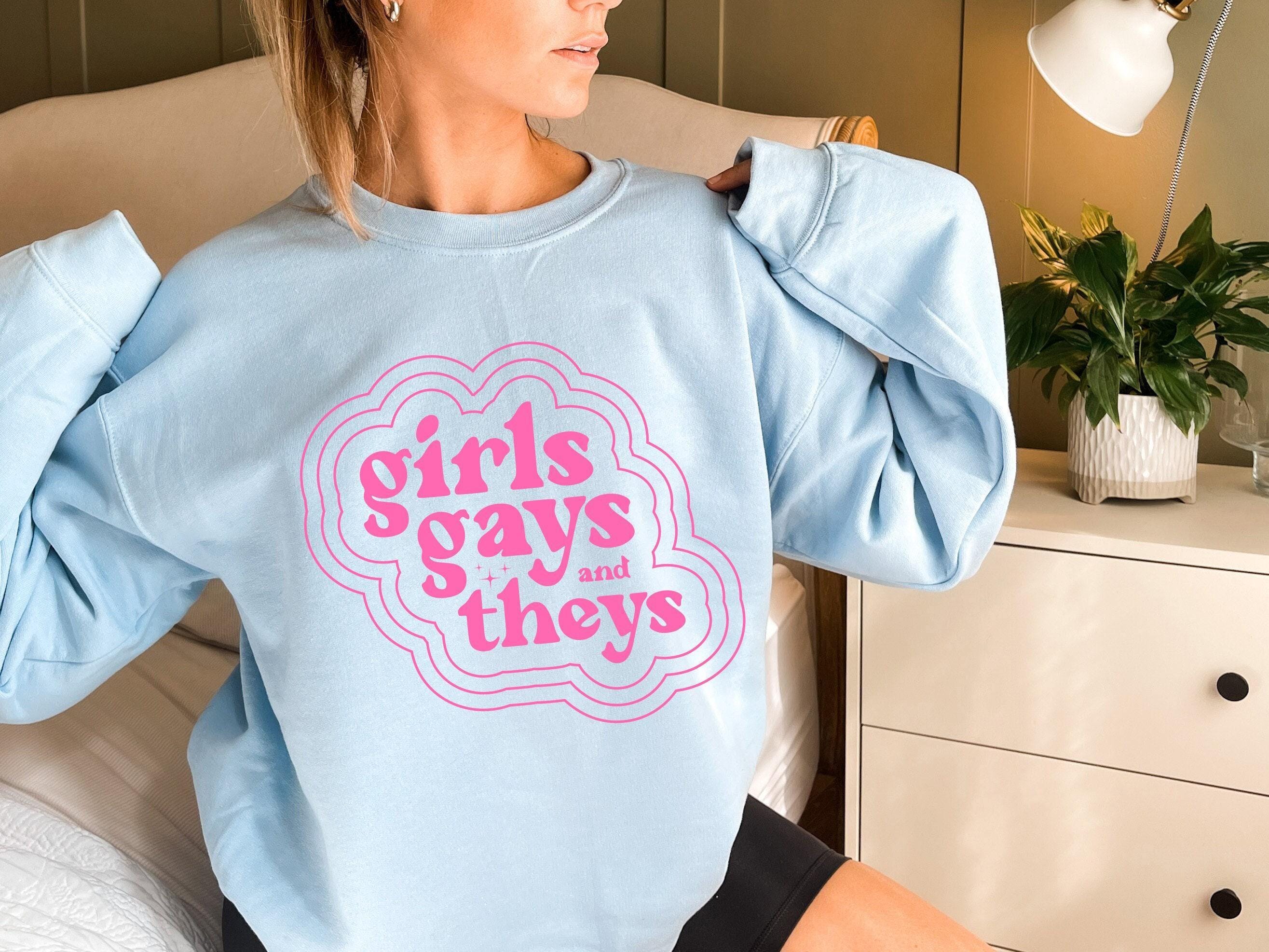 Cute LGBTQ Sweatshirts, Women's Preppy Pride Shirts, Gay Pride Hoodie, Trans Rights Shirts, Lesbian Pride Tshirts, Trendy LGBTQ Gifts