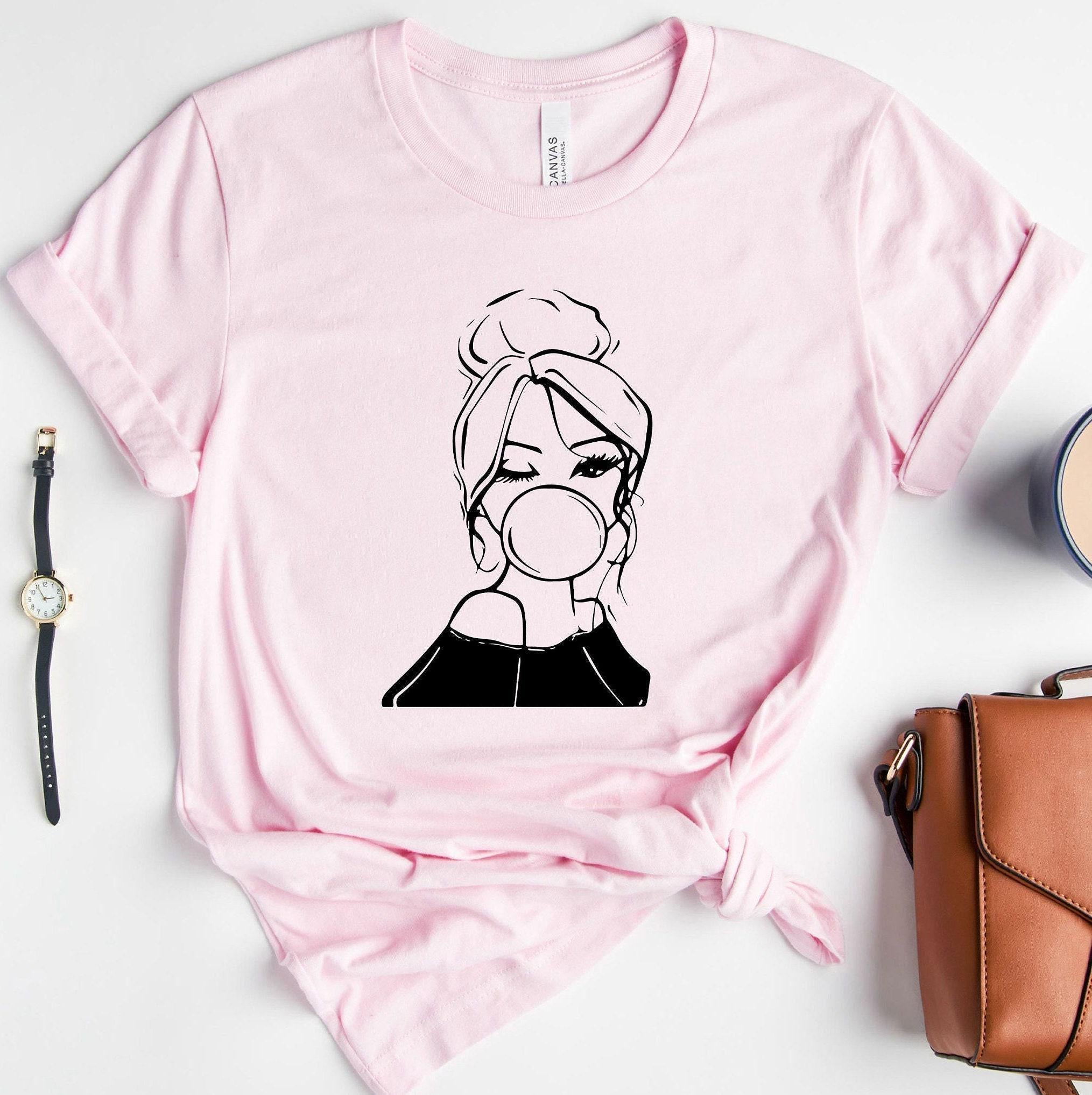 Bubble Gums Girl Shirt, Bubble Gums Shirt, Chewing Gums Shirt, Bubble Girl Shirts, Sassy Shirts, Trendy Sweatshirts, Gif