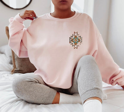 Aztec Shirt, Women's Country Shirt, Aesthetic Cowgirl Sweatshirt, Rodeo Hoodie, Cowboy Shirt, Valentines Gifts For Her, Ethnic Shirts