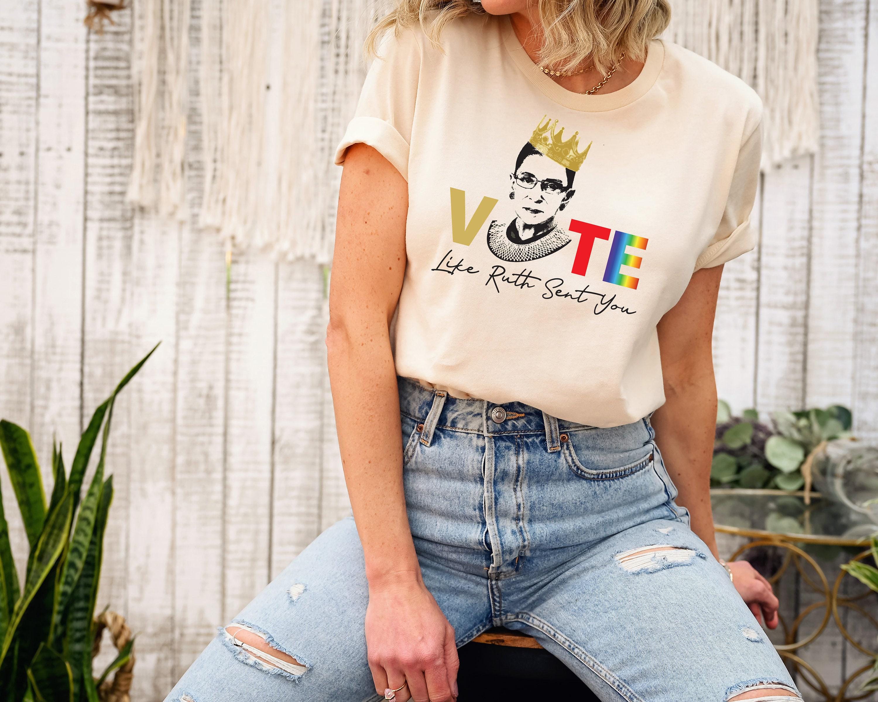 Vote Like Ruth Sent You Sweatshirt, Trendy Election 2024 Shirt, Ruth Bader Ginsburg Hoodie, Empowering Political Tee, Fe