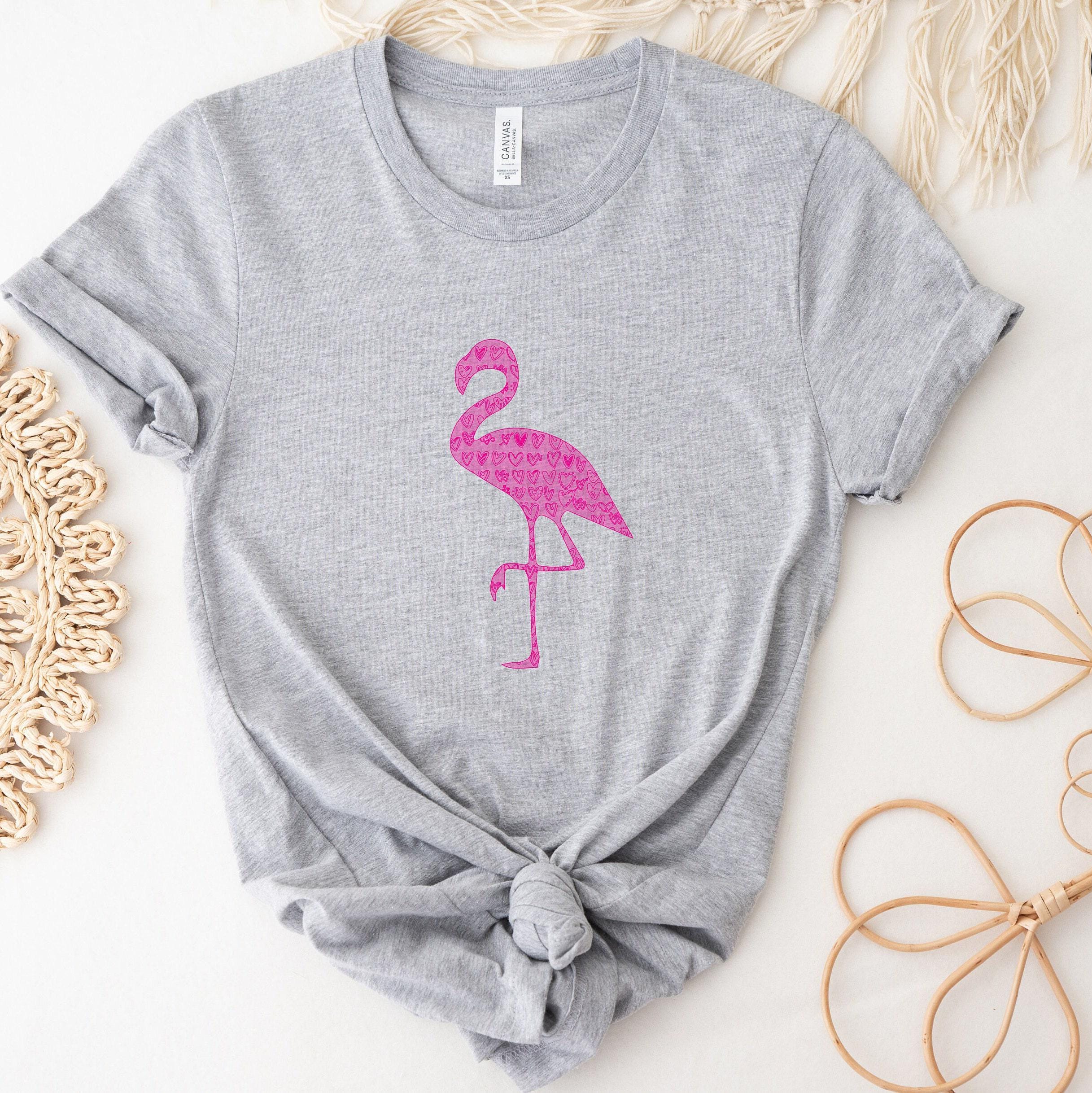 Aesthetic Flamingo Shirt, Funny Animals Lovers Shirt, Trendy Zoo Visitors Shirt, Pink Flamingo Tee, Minimalist Flamingo Lover Tshirt