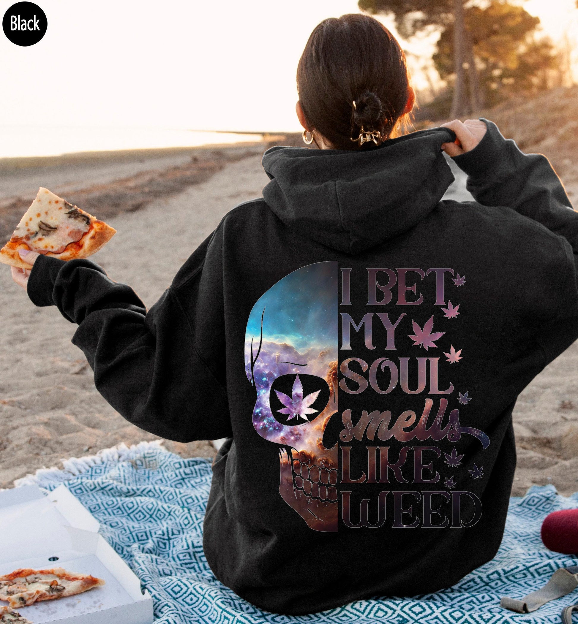 Women's Trendy Weed Hoodie, Funny Cannabis Sweatshirt, Marijuana Shirt, Stoner Girl Gifts, 420 Shirt, Smoker Gifts, Best Friend Gifts