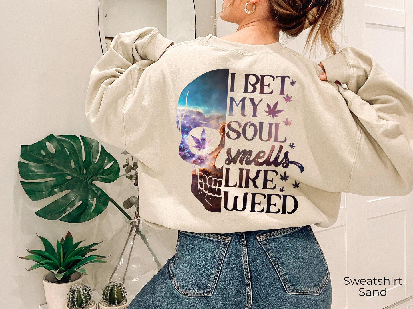 Women's Trendy Weed Hoodie, Funny Cannabis Sweatshirt, Marijuana Shirt, Stoner Girl Gifts, 420 Shirt, Smoker Gifts, Best Friend Gifts