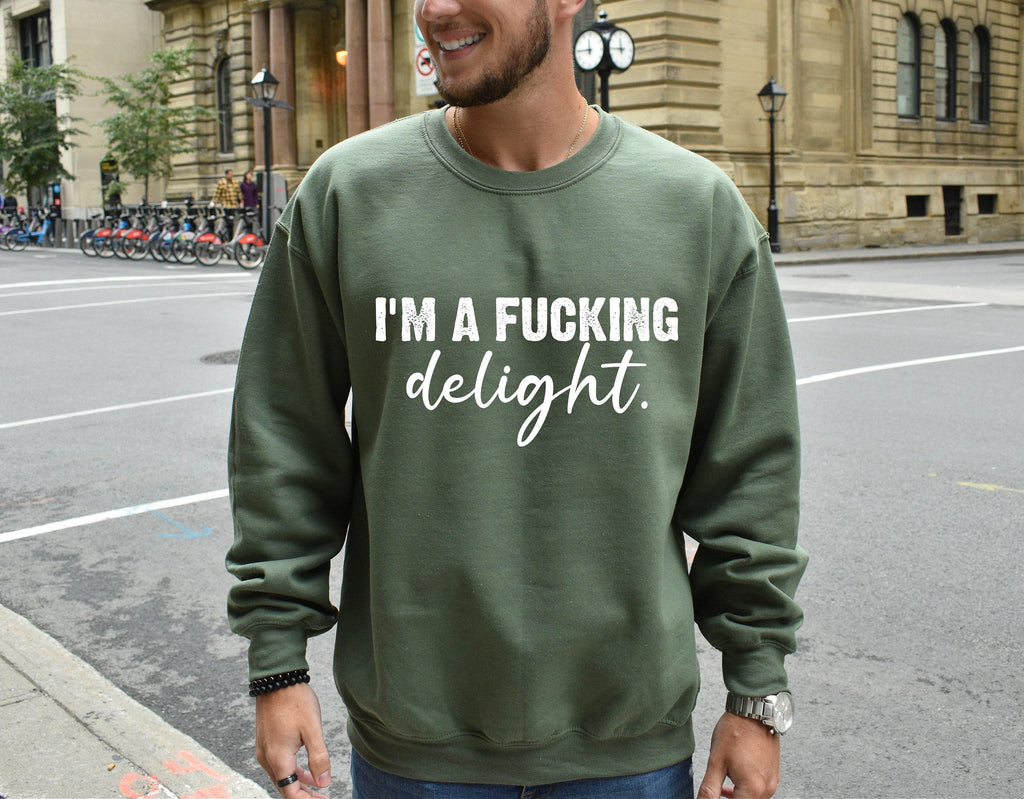 I'm A Fucking Delight Shirt, Funny Gay Shirt, Men's Funny Sweatshirt, Gay Pride Shirt, Bi Pride Shirt, Gay Gifts, LGBTQ Ally Shirt