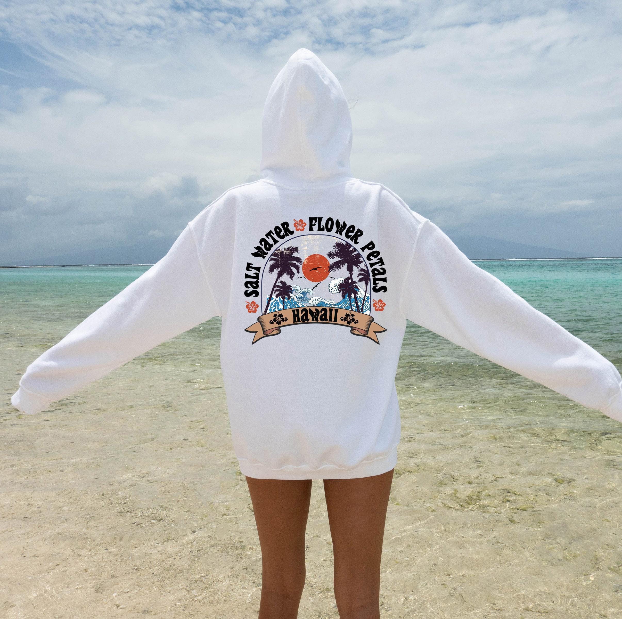 Trendy Surf Hoodie | Aesthetic Hawaii Sweatshirt, Surfer Girl Tshirt, Woman'S Summer Shirt, Siesta Beach Hoodie, Summer 